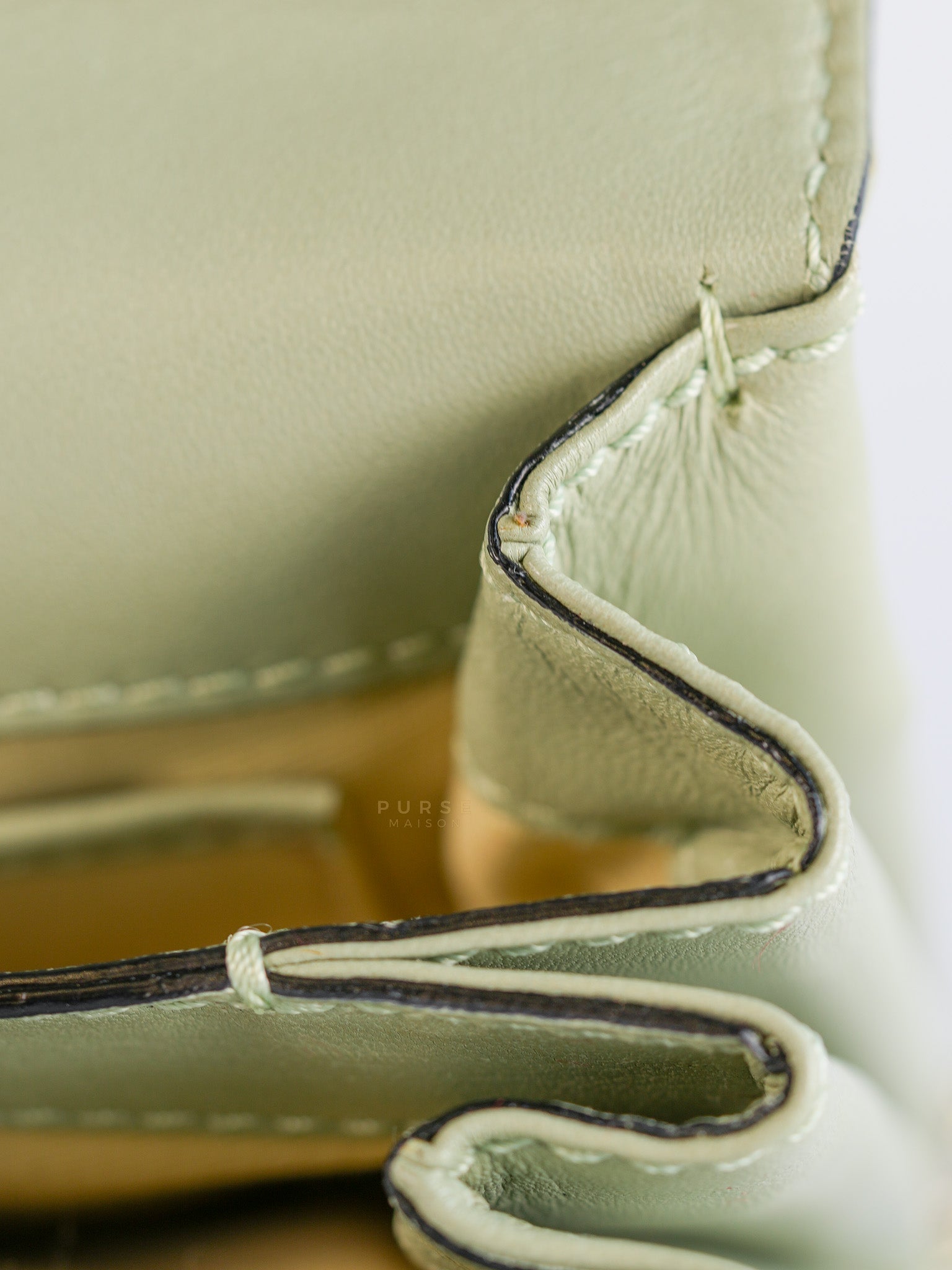 Vavavoom Rockstud Light Green Leather | Purse Maison Luxury Bags Shop