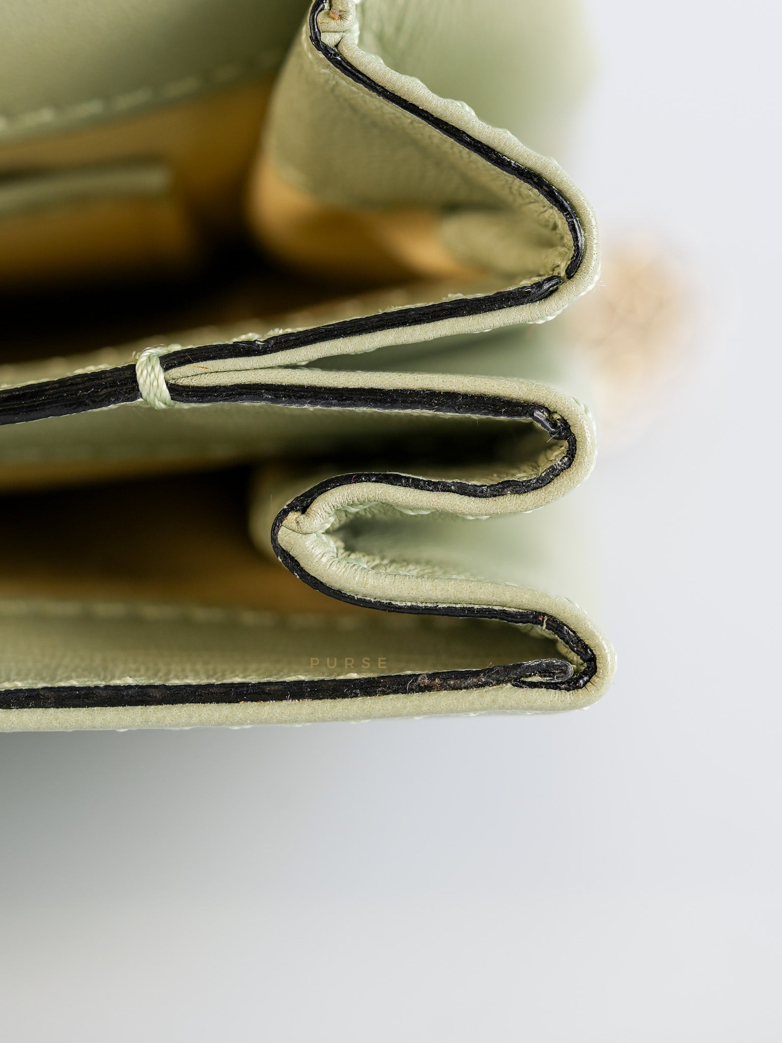 Vavavoom Rockstud Light Green Leather | Purse Maison Luxury Bags Shop