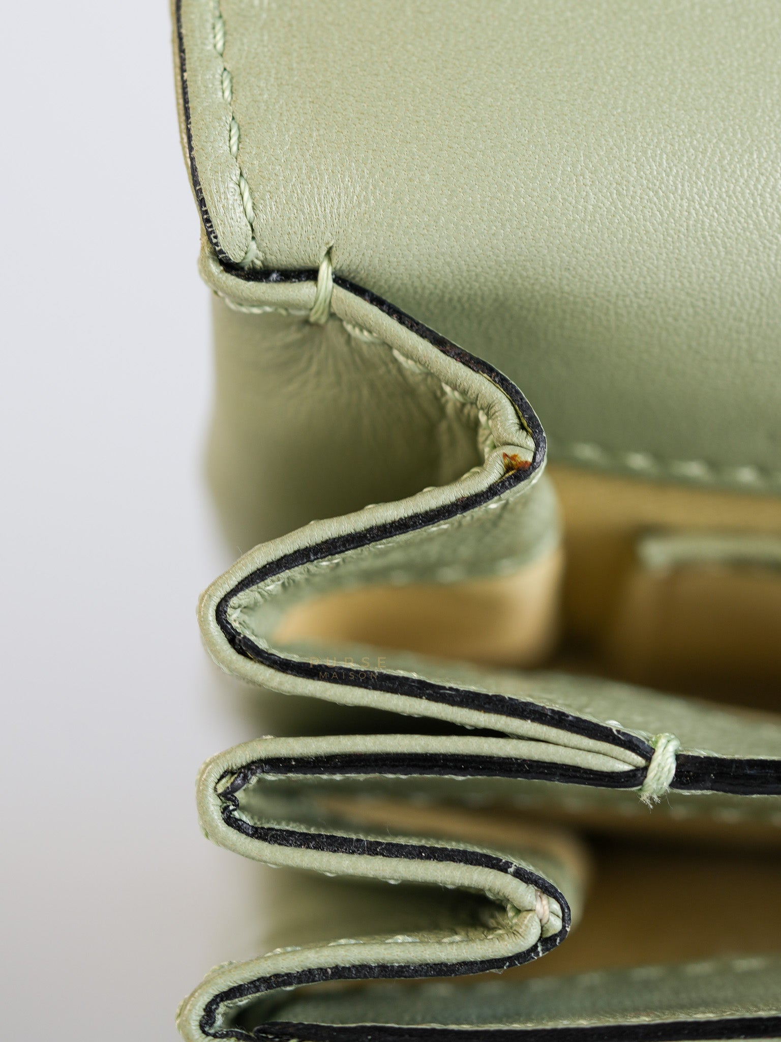 Vavavoom Rockstud Light Green Leather | Purse Maison Luxury Bags Shop