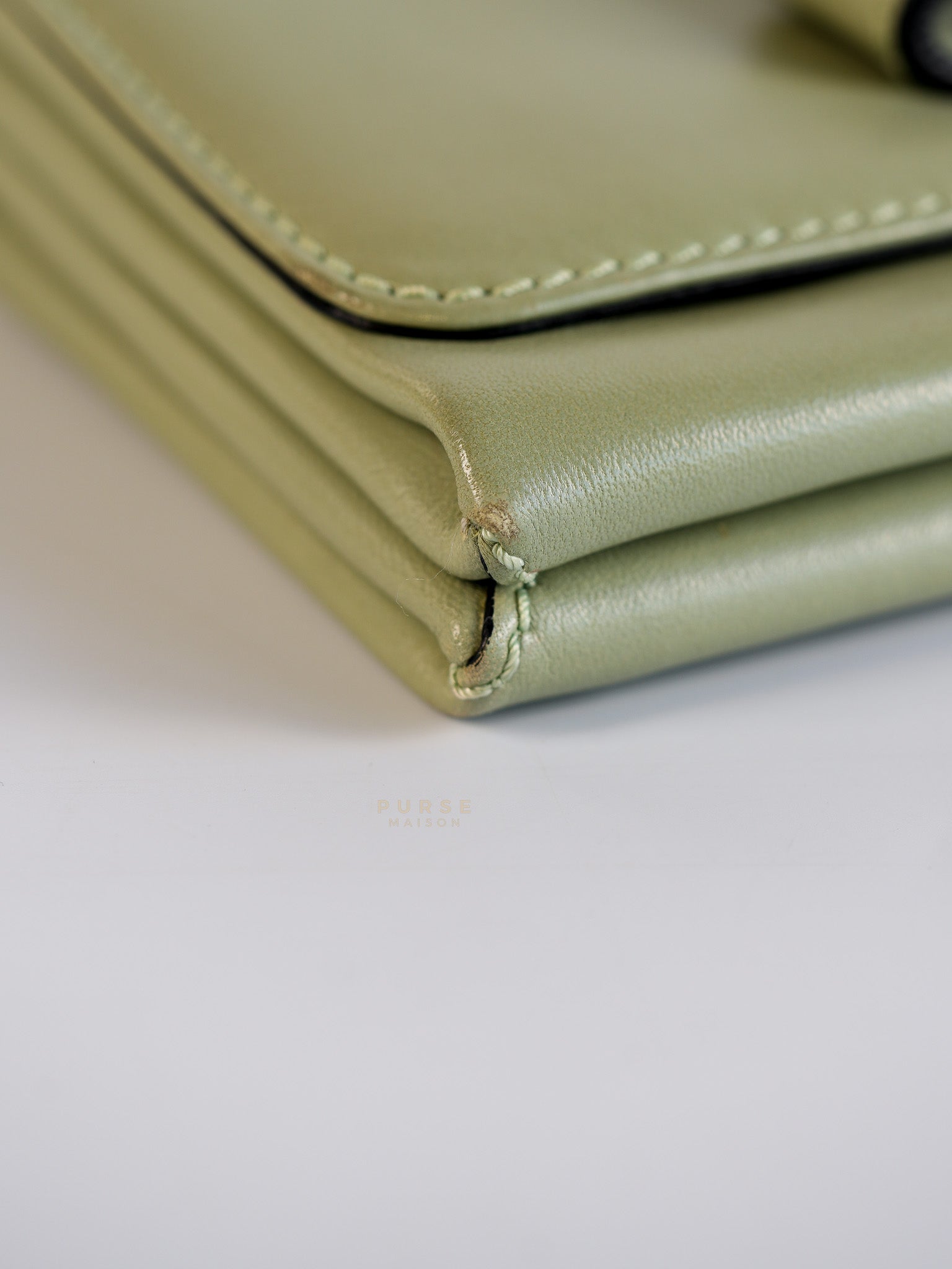 Vavavoom Rockstud Light Green Leather | Purse Maison Luxury Bags Shop