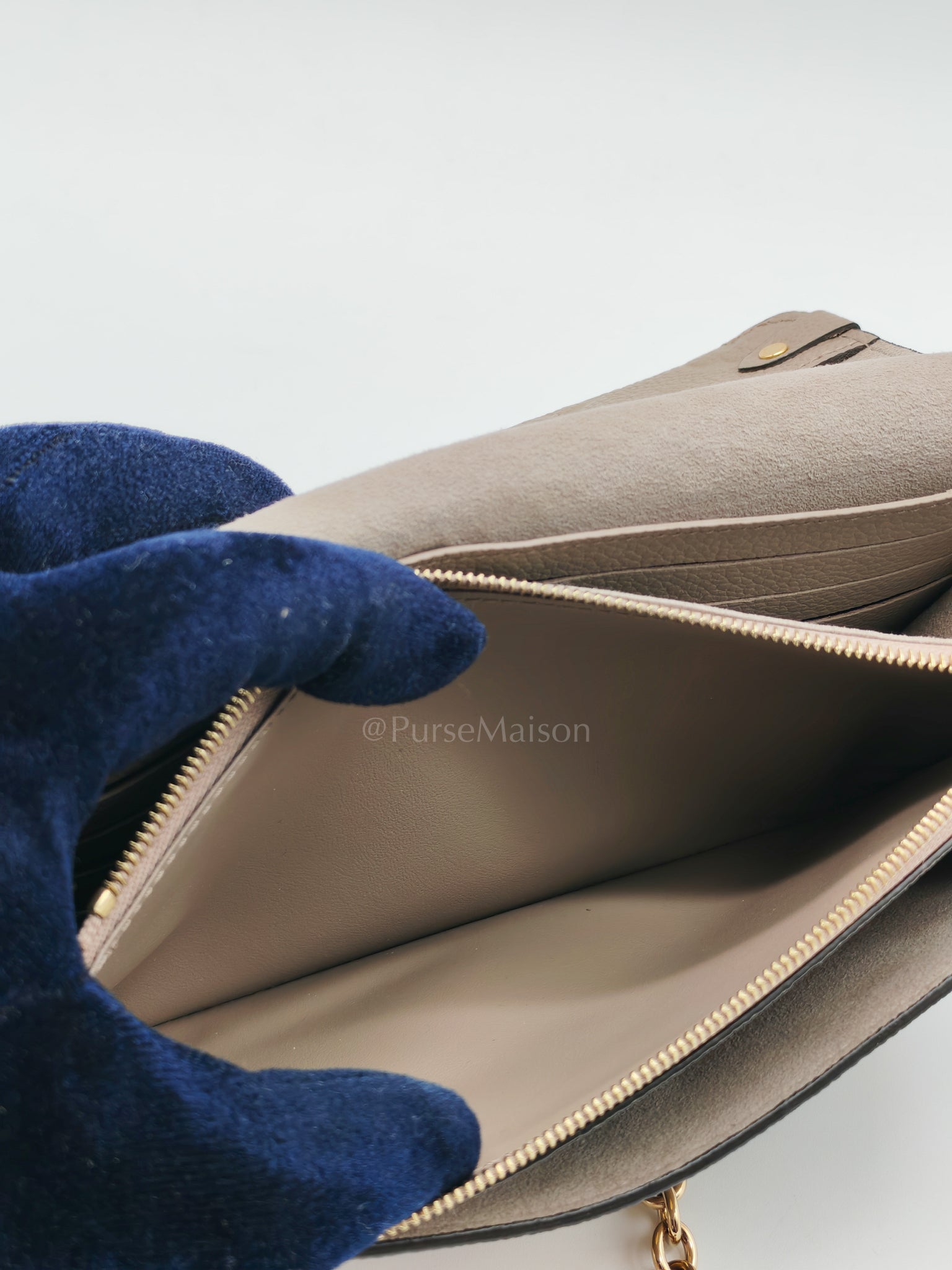 Vavin Wallet on Chain Monogram Empreinte Leather (Microchip) | Purse Maison Luxury Bags Shop