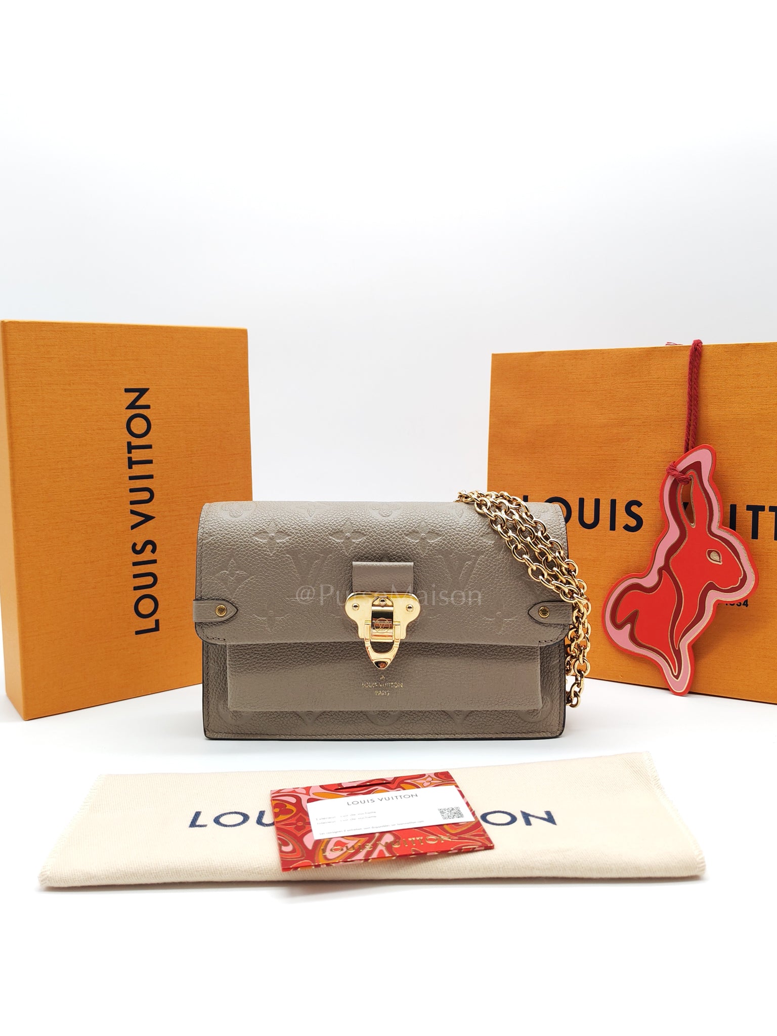 Vavin Wallet on Chain Monogram Empreinte Leather (Microchip) | Purse Maison Luxury Bags Shop