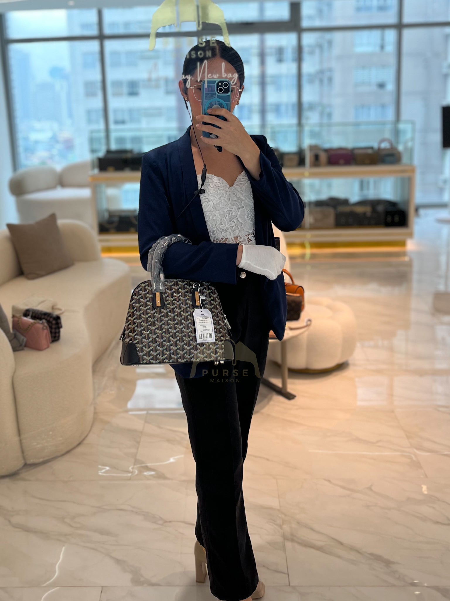 Vendom PM in Black Goyardine Canvas Crossbody Bag | Purse Maison Luxury Bags Shop