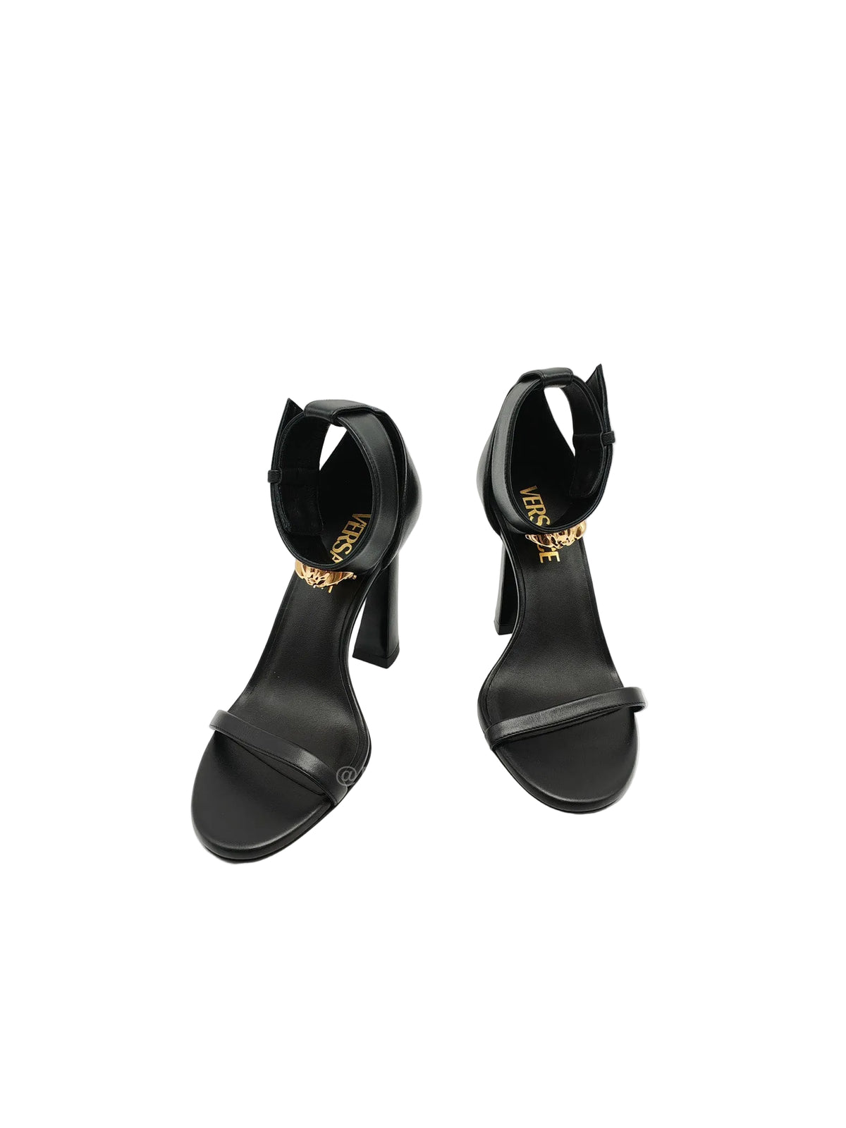 Versace Medusa Insignia Leather Sandals Black Size 35 EU (23.3 cm) | Purse Maison Luxury Bags Shop