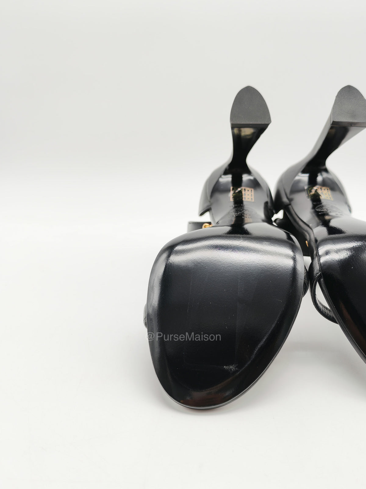 Versace Medusa Insignia Leather Sandals Black Size 35 EU (23.3 cm) | Purse Maison Luxury Bags Shop