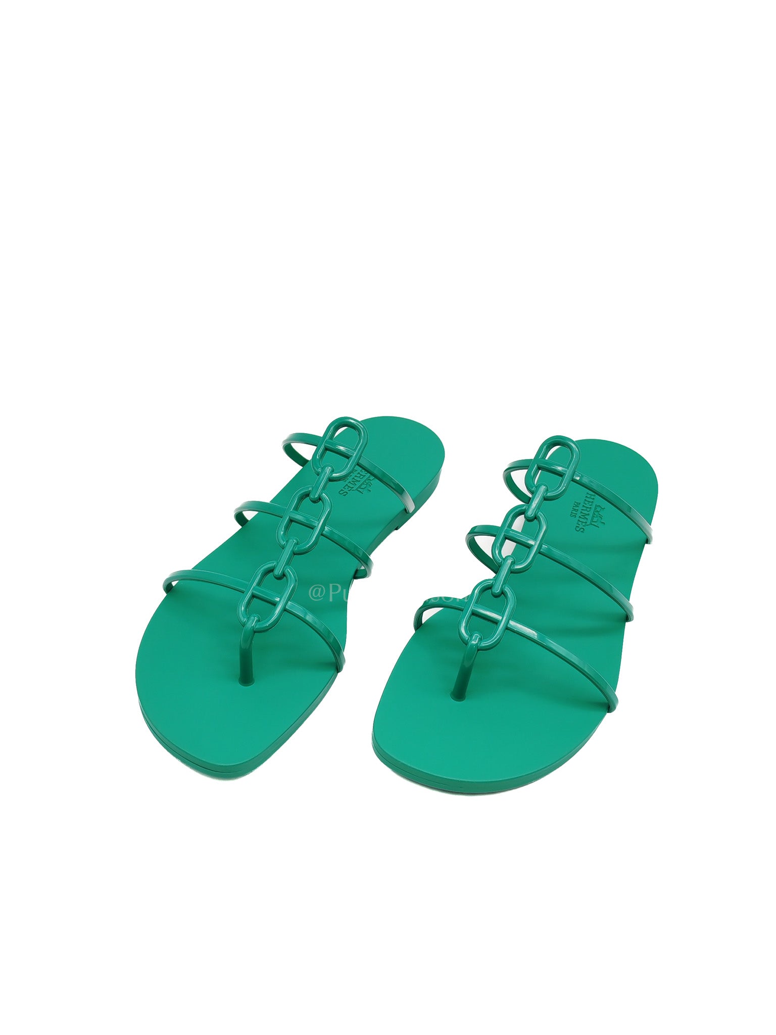 Mykonos Rubber Sandals in Vert Tourmaline Size 37 EU (23cm)
