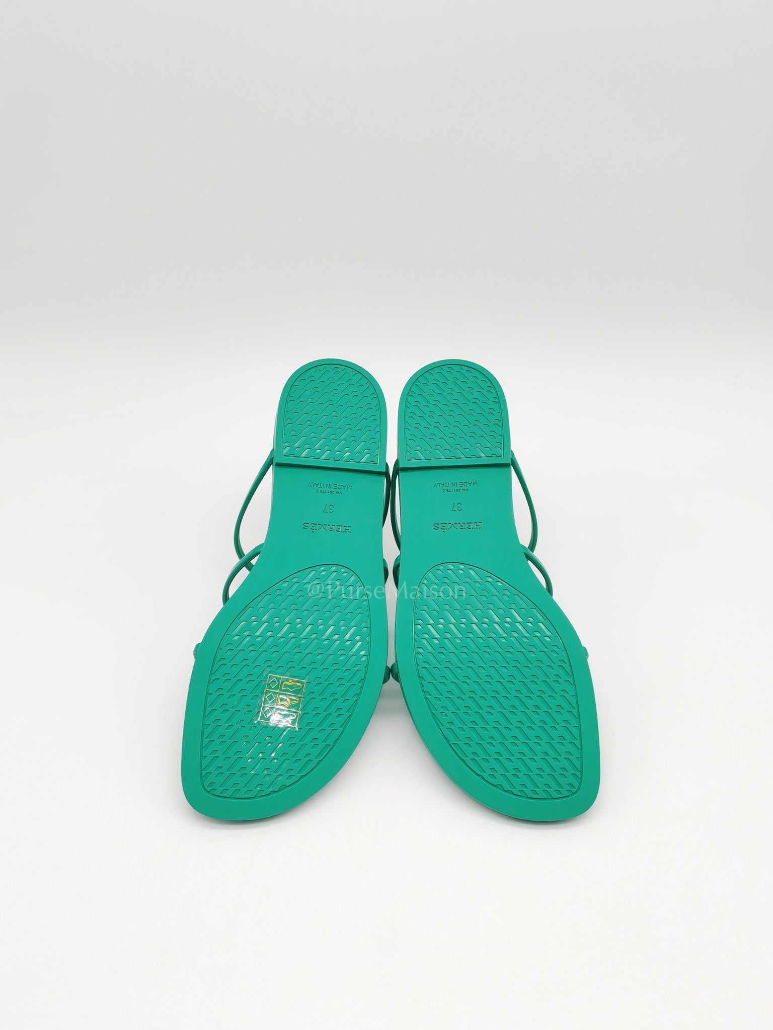 Mykonos Rubber Sandals in Vert Tourmaline Size 37 EU (23cm)