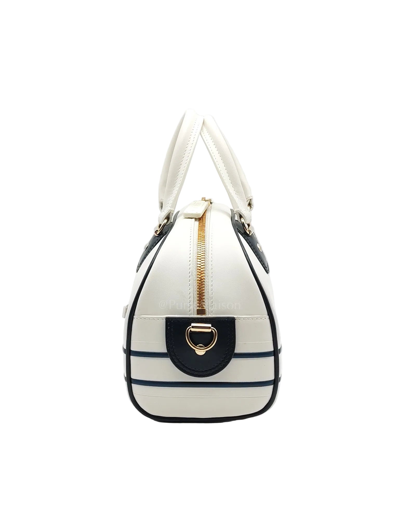 Vibe Zip Small Bowling Calfskin Shoulder Bag | Purse Maison Luxury Bags Shop