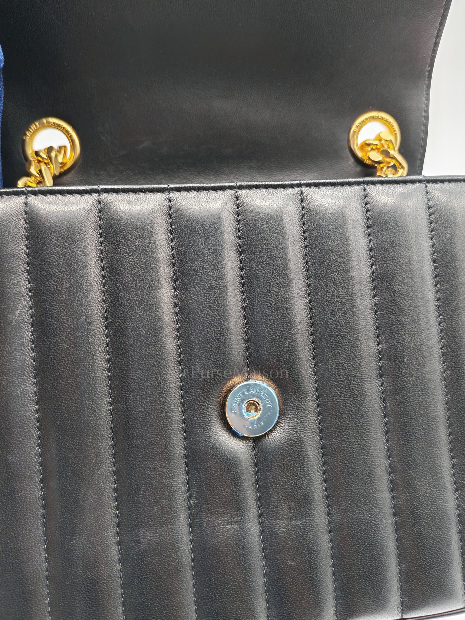 Vicky Medium in Black Smooth Lambskin Leather Gold Hardware | Purse Maison Luxury Bags Shop