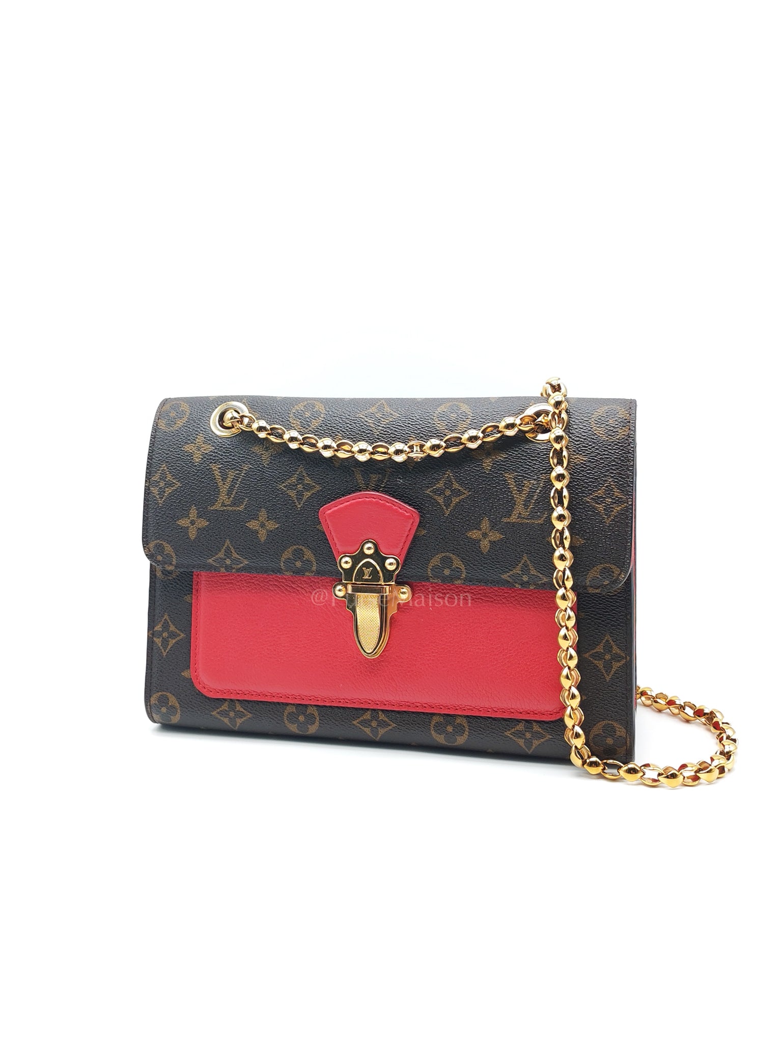 Victoire in Monogram Canvas and Red Leather (Date code: CA2137) | Purse Maison Luxury Bags Shop