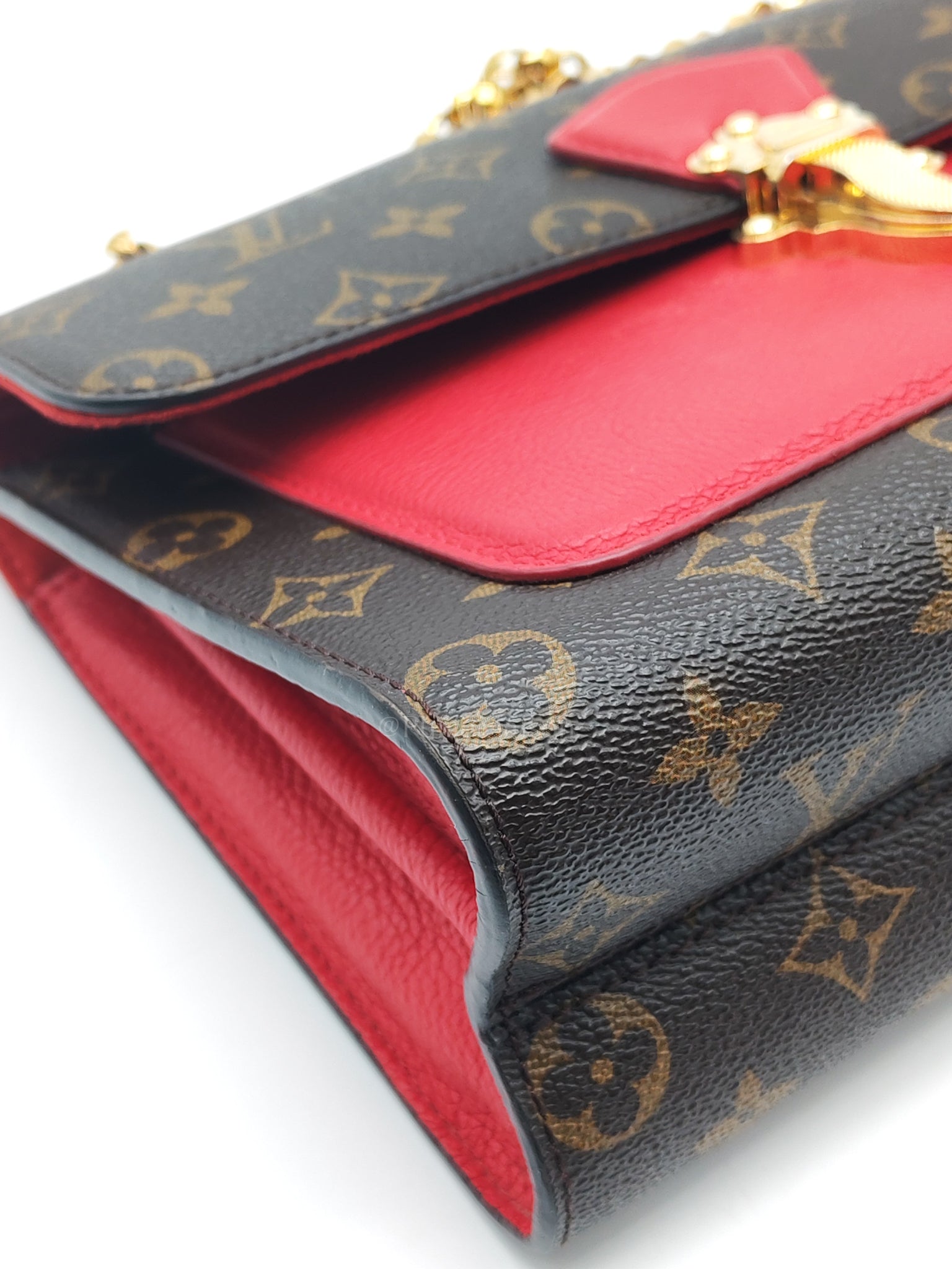 Victoire in Monogram Canvas and Red Leather (Date code: CA2137) | Purse Maison Luxury Bags Shop