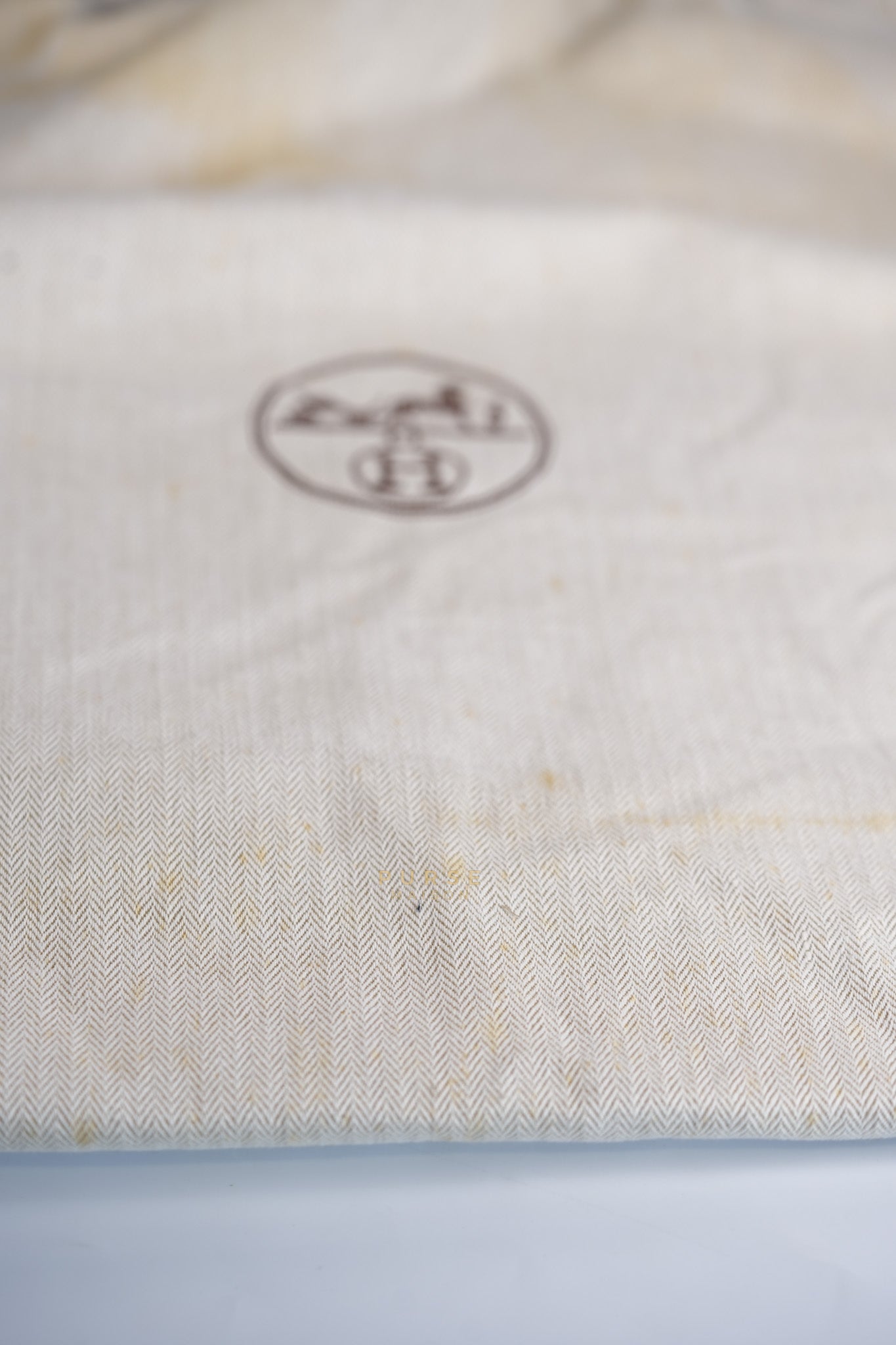 Victoria II 35 in Blue Clemence Leather & Palladium Hardware Stamp Square P(2012) | Purse Maison Luxury Bags Shop