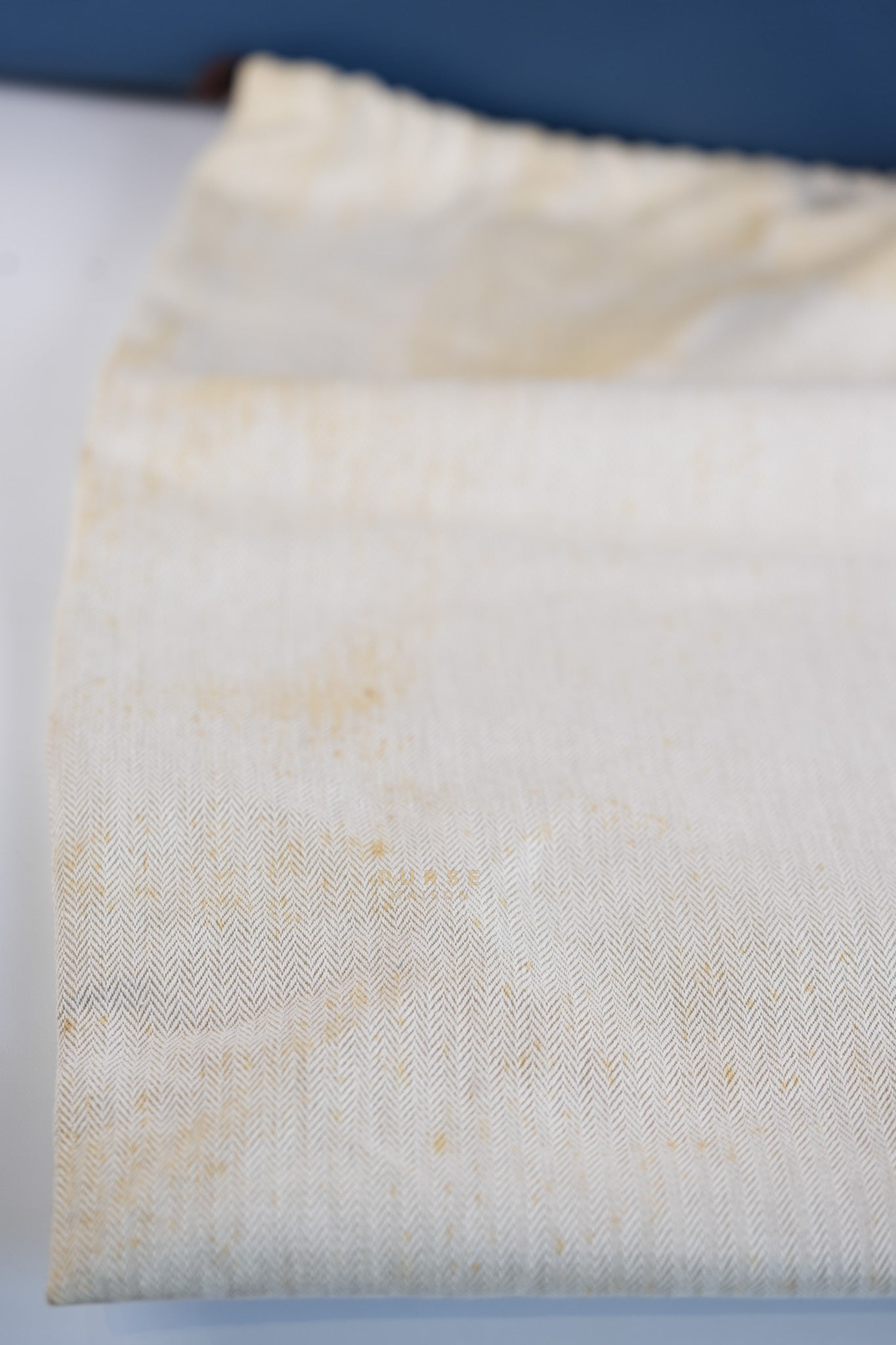 Victoria II 35 in Blue Clemence Leather & Palladium Hardware Stamp Square P(2012) | Purse Maison Luxury Bags Shop