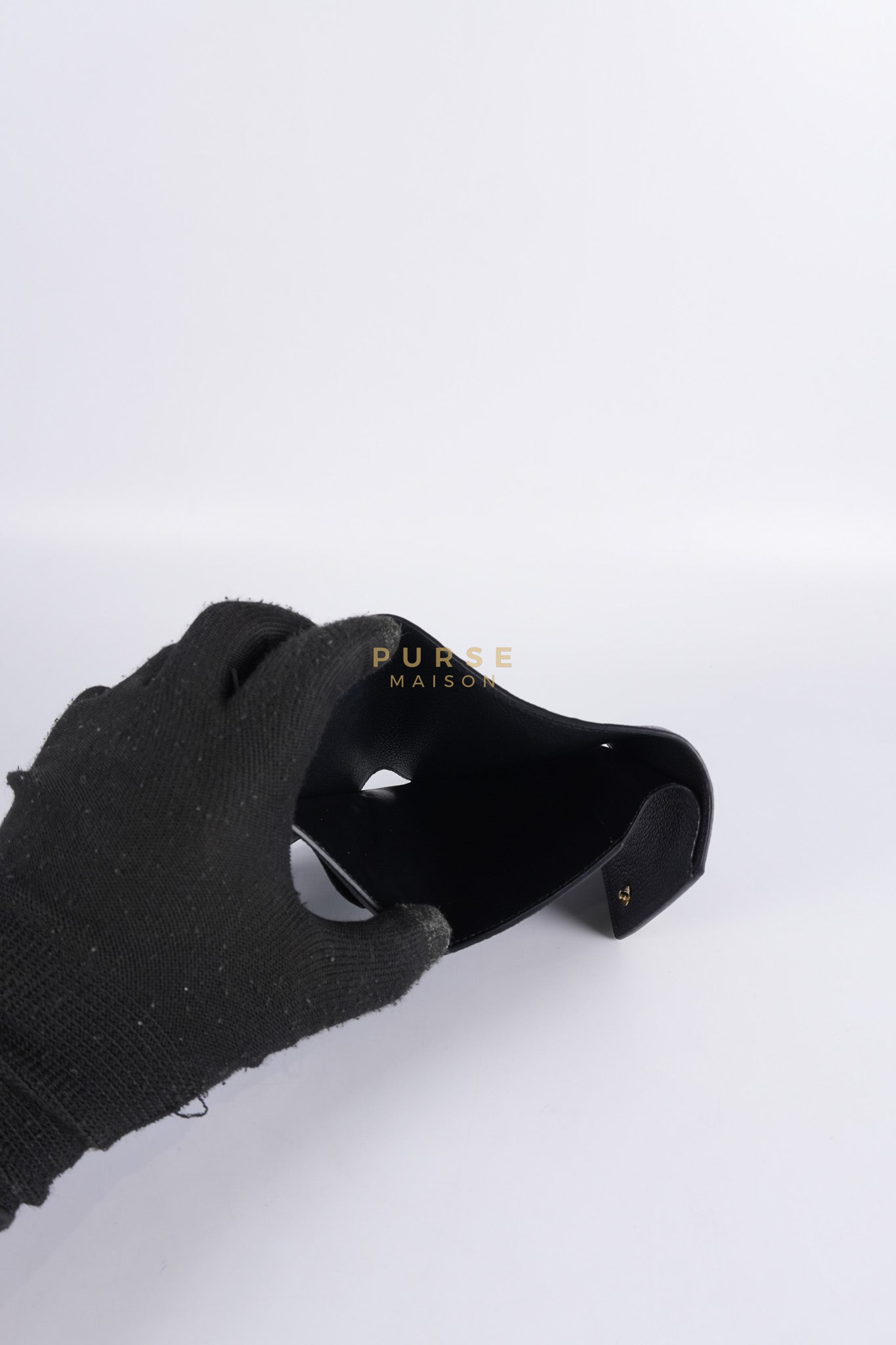 Victorine Tri-fold Wallet in Black Monogram Empreinte Leather Microchip | Purse Maison Luxury Bags Shop