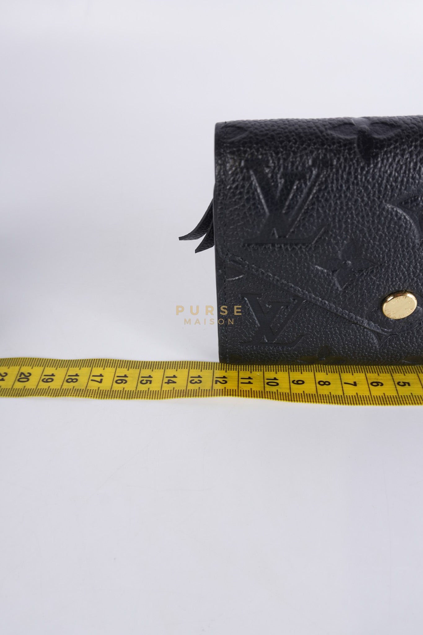 Victorine Tri-fold Wallet in Black Monogram Empreinte Leather Microchip | Purse Maison Luxury Bags Shop