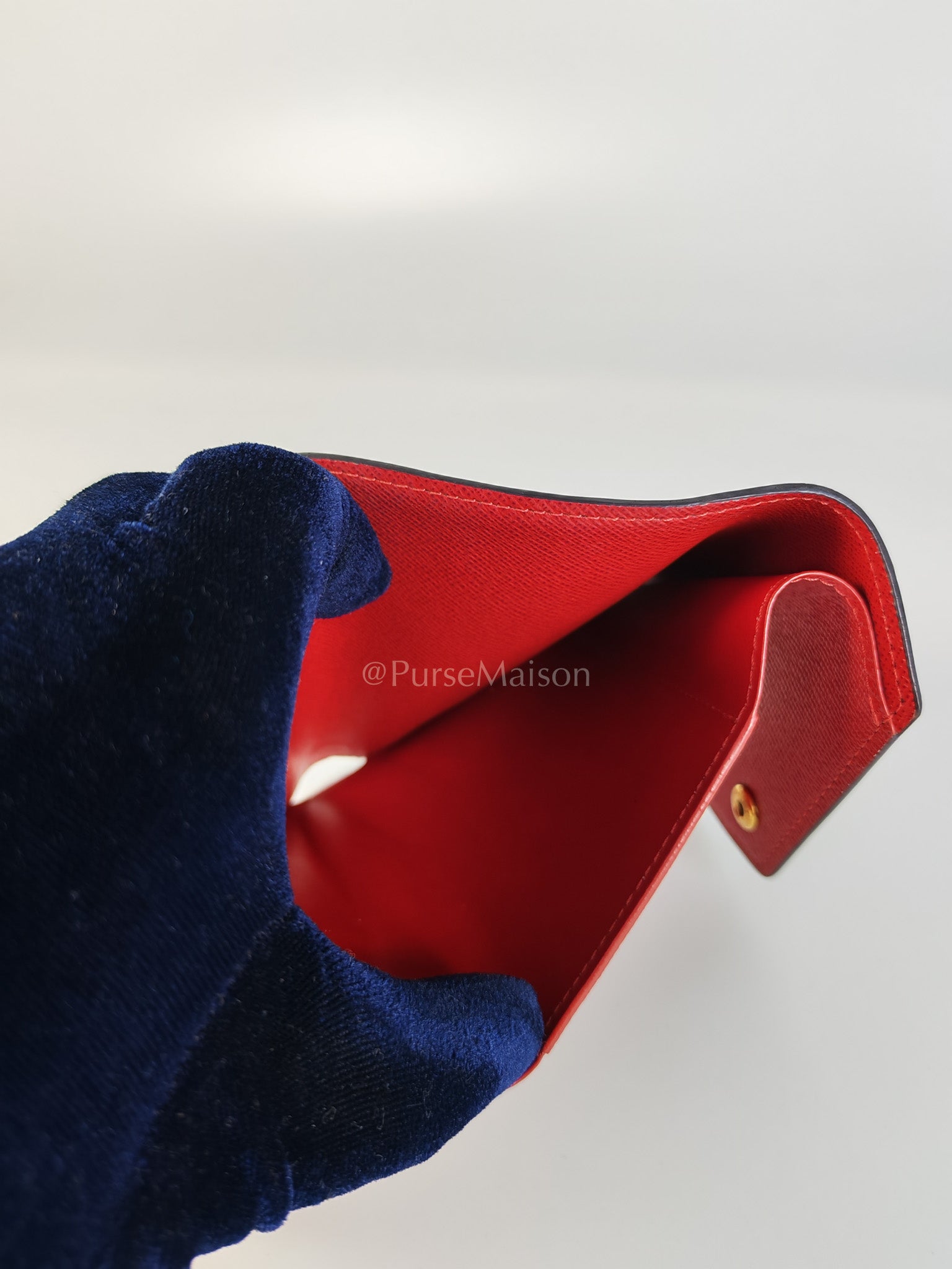 Victorine Wallet in Damier Ebene Canvas and Red Interior (Date Code: MI0241) | Purse Maison Luxury Bags Shop