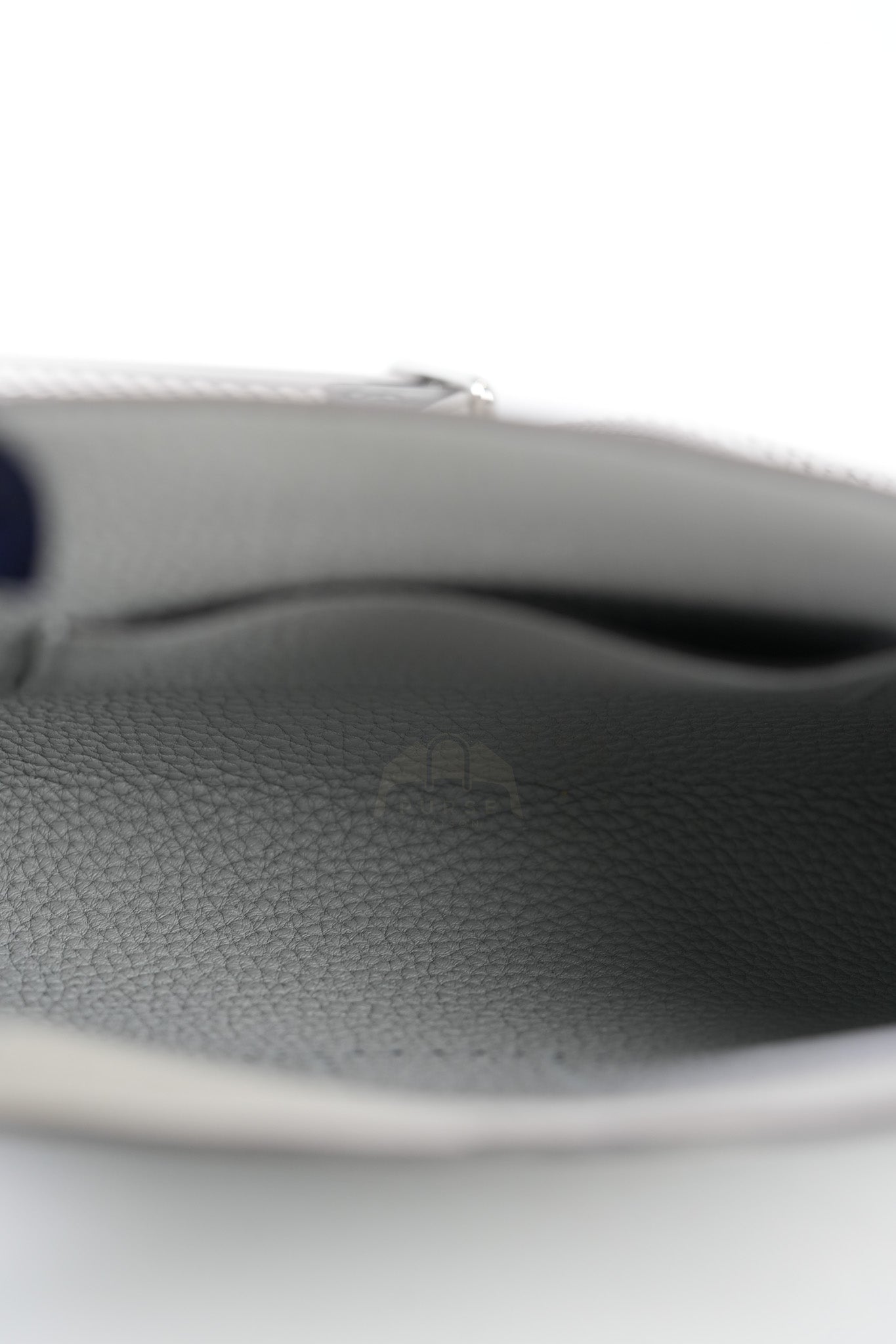 Videpoches Bag in Bleu Glacier Togo Leather & Palladium Hardware Stamp K (2025) | Purse Maison Luxury Bags Shop