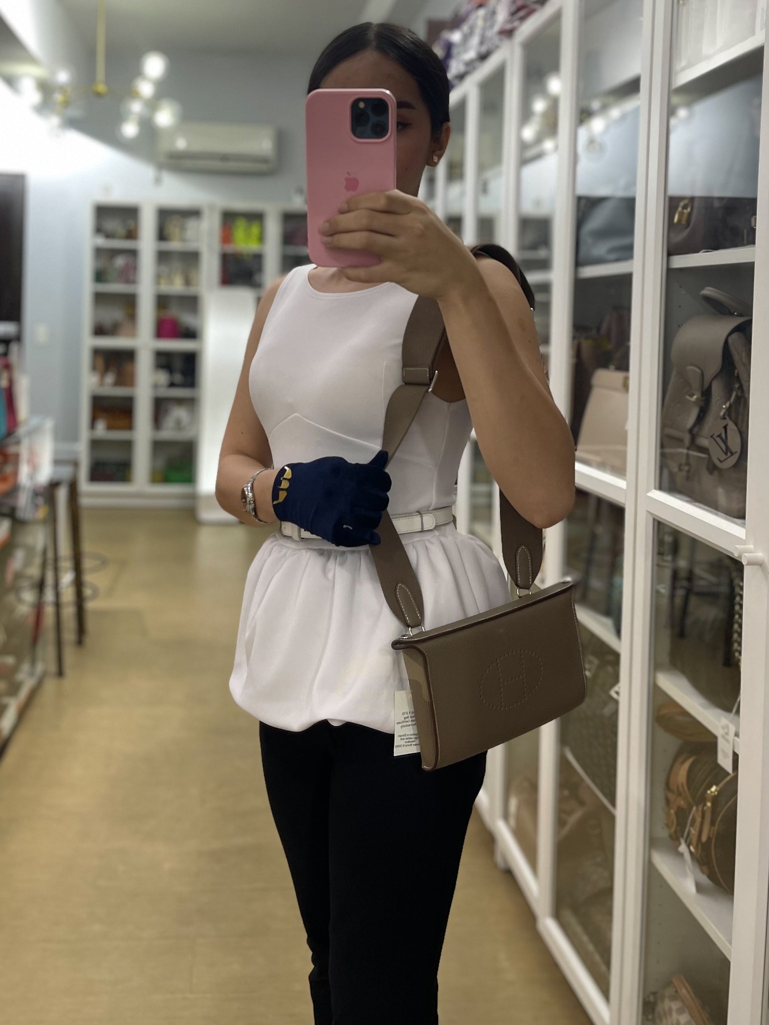 Videpoches in Etoupe Togo Leather and Palladium Hardware Stamp B (2023) | Purse Maison Luxury Bags Shop