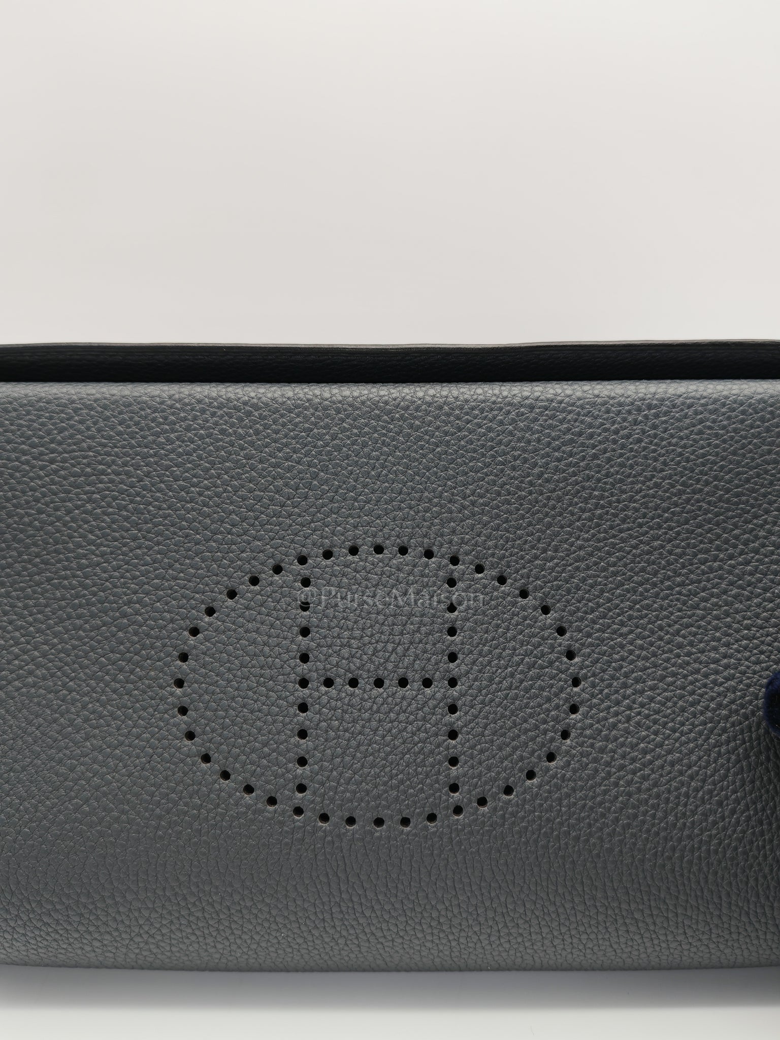 Videopoches in Gris Misty Togo Leather Sangle Cordage and Palladium Hardware Stamp K (2025) | Purse Maison Luxury Bags Shop