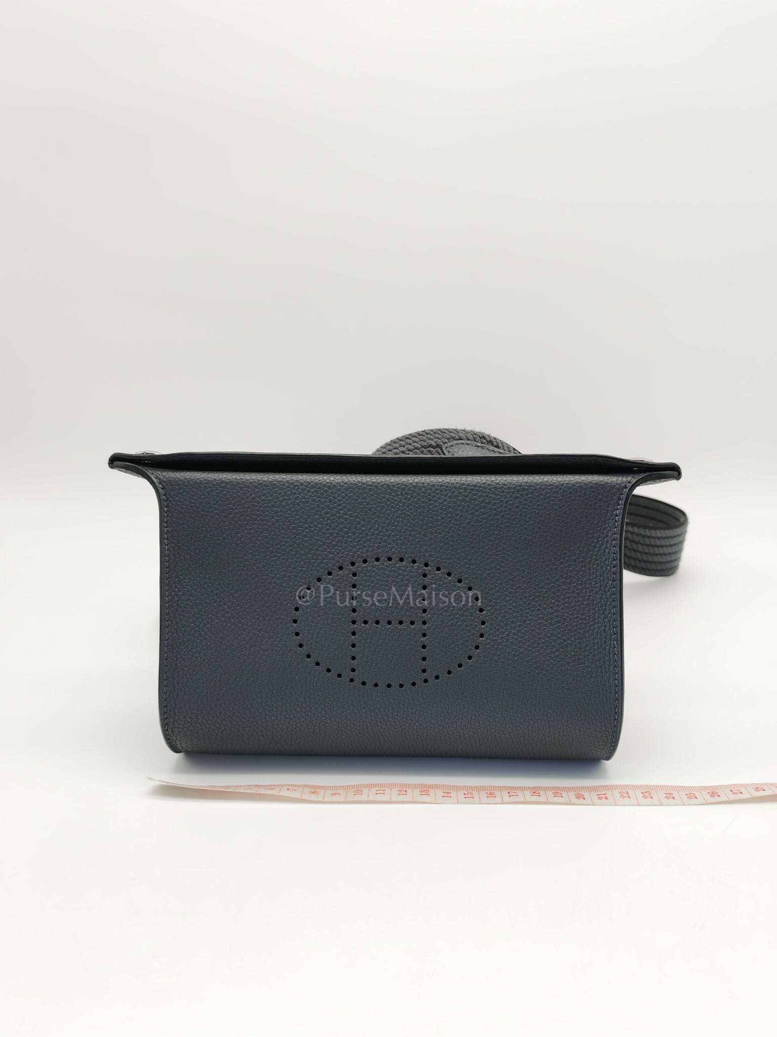Videopoches in Gris Misty Togo Leather Sangle Cordage and Palladium Hardware Stamp K (2025) | Purse Maison Luxury Bags Shop