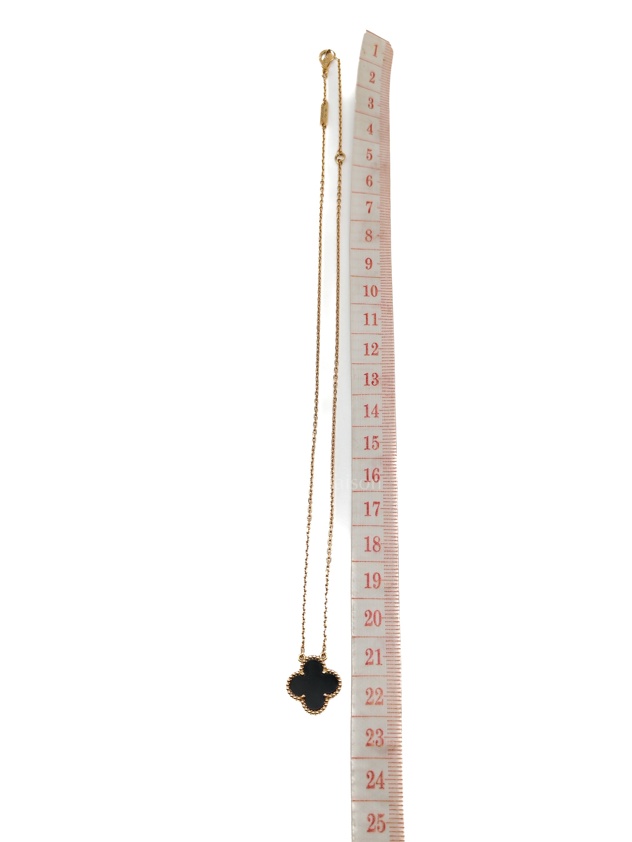 Vintage Alhambra in Onyx Pendant Yellow Gold Necklace Year 2023 | Purse Maison Luxury Bags Shop