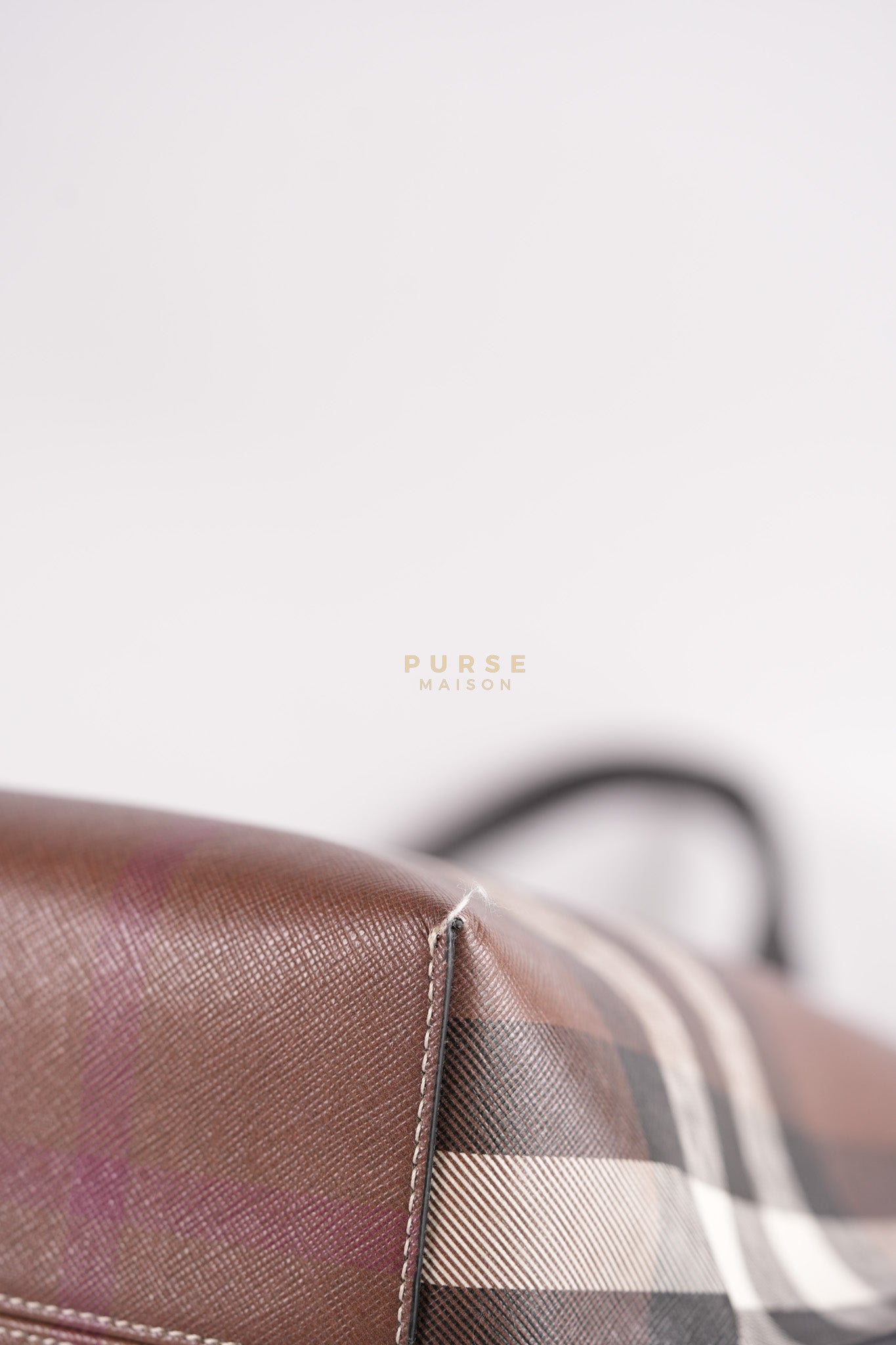 Vintage Check Tote Medium in Dark Birch Brown | Purse Maison Luxury Bags Shop