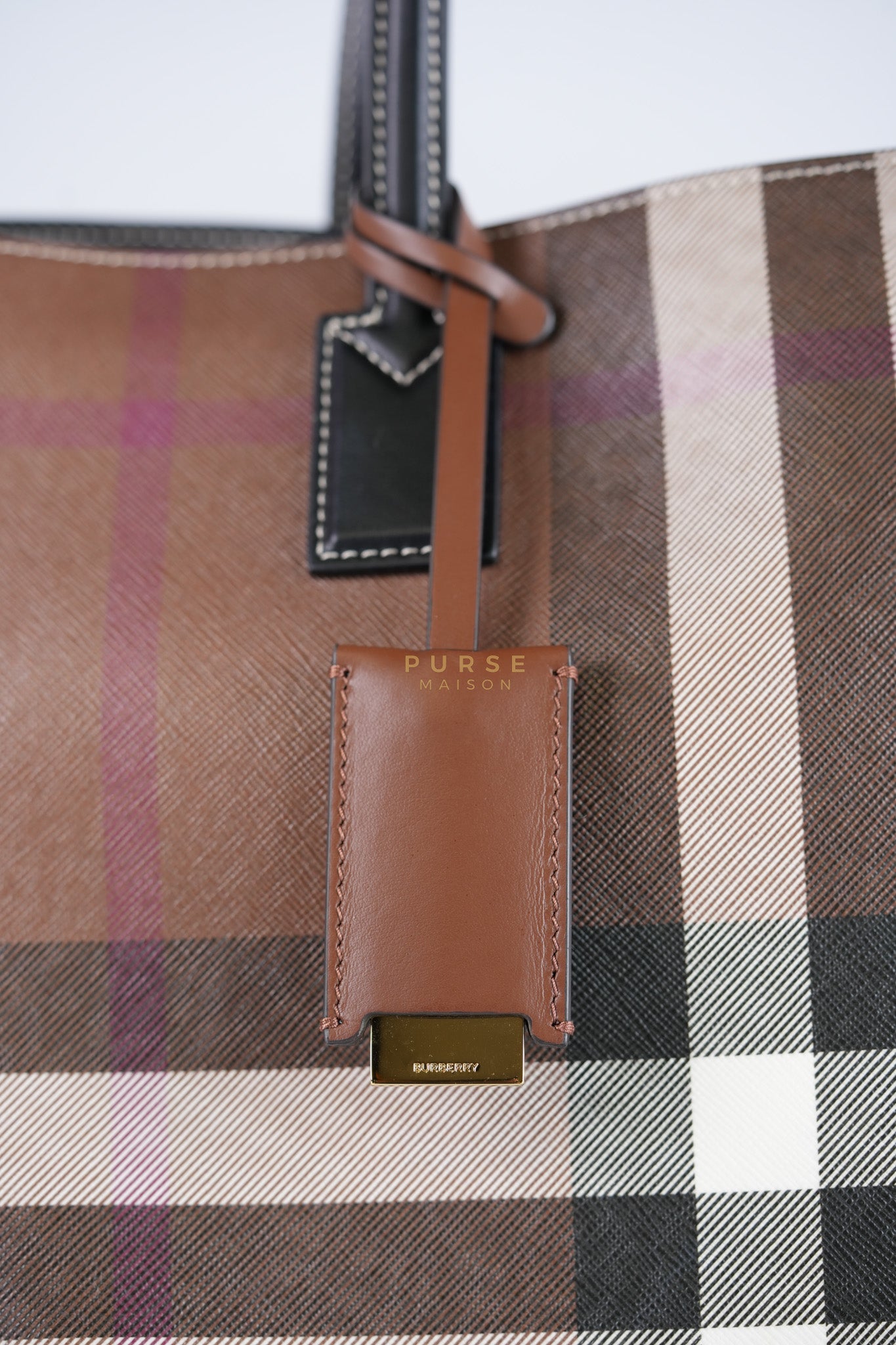 Vintage Check Tote Medium in Dark Birch Brown | Purse Maison Luxury Bags Shop