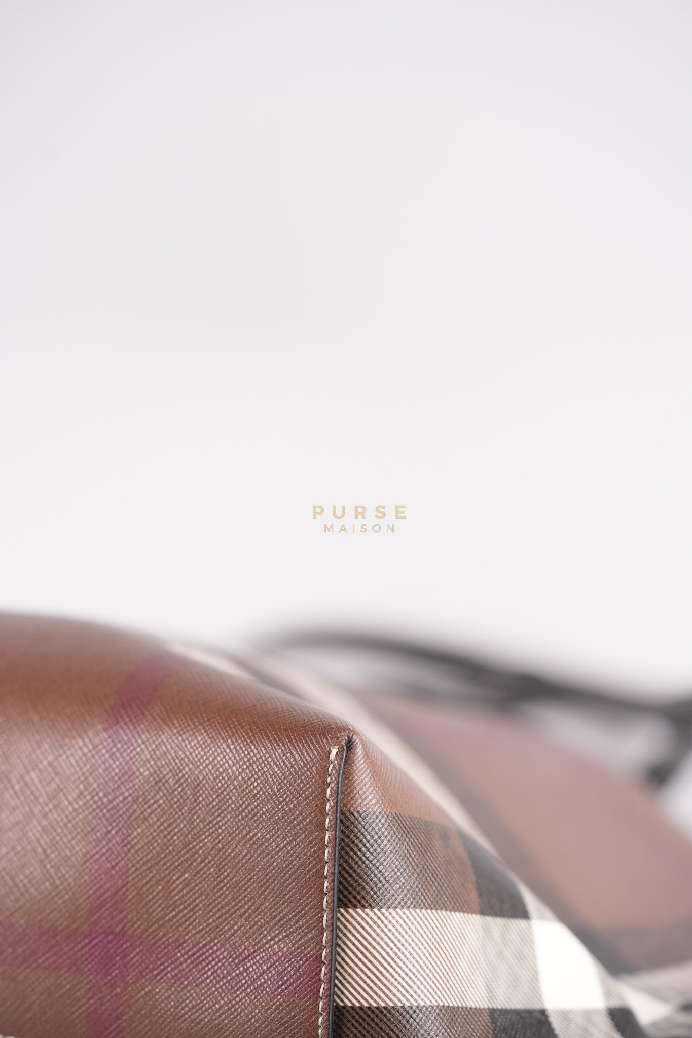 Vintage Check Tote Medium in Dark Birch Brown | Purse Maison Luxury Bags Shop