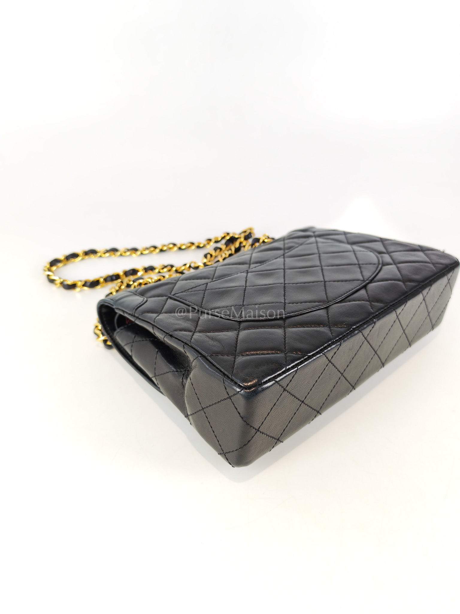 Vintage Double Flap in Black Quilted Lambskin Leather & Mixed Hardware Series 1 | Purse Maison Luxury Bags Shop