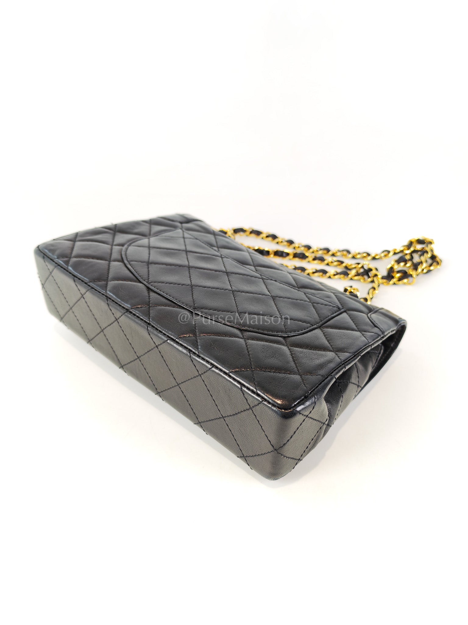 Vintage Double Flap in Black Quilted Lambskin Leather & Mixed Hardware Series 1 | Purse Maison Luxury Bags Shop