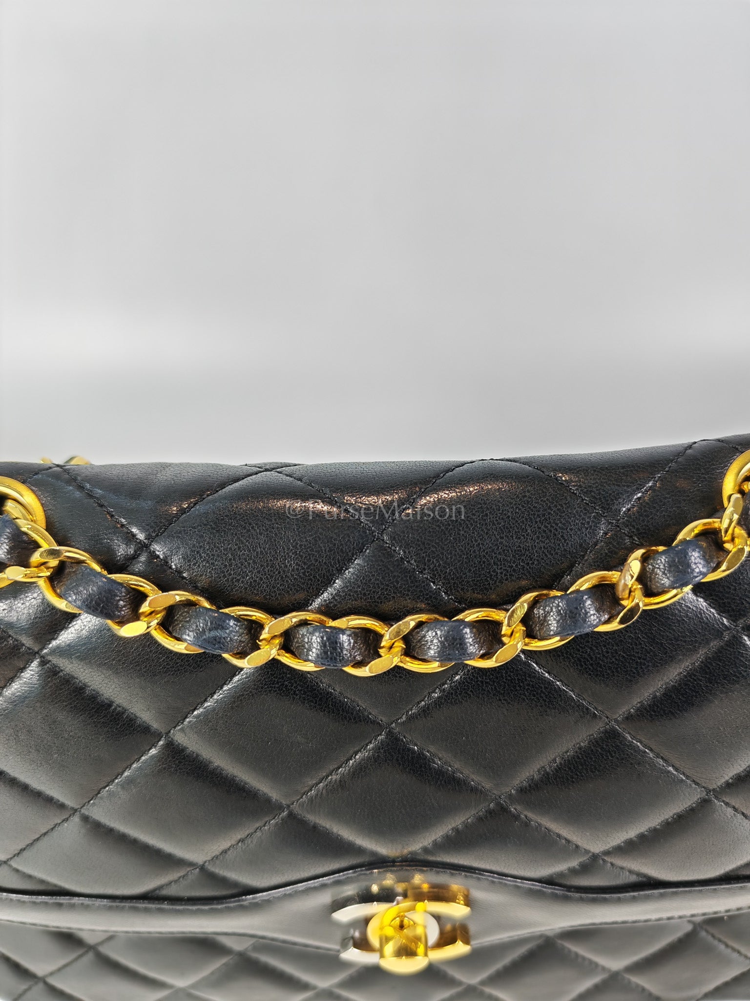Vintage Double Flap in Black Quilted Lambskin Leather & Mixed Hardware Series 1 | Purse Maison Luxury Bags Shop