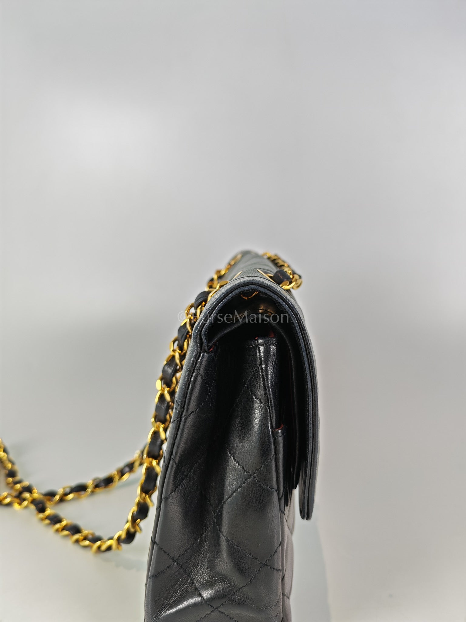 Vintage Double Flap in Black Quilted Lambskin Leather & Mixed Hardware Series 1 | Purse Maison Luxury Bags Shop