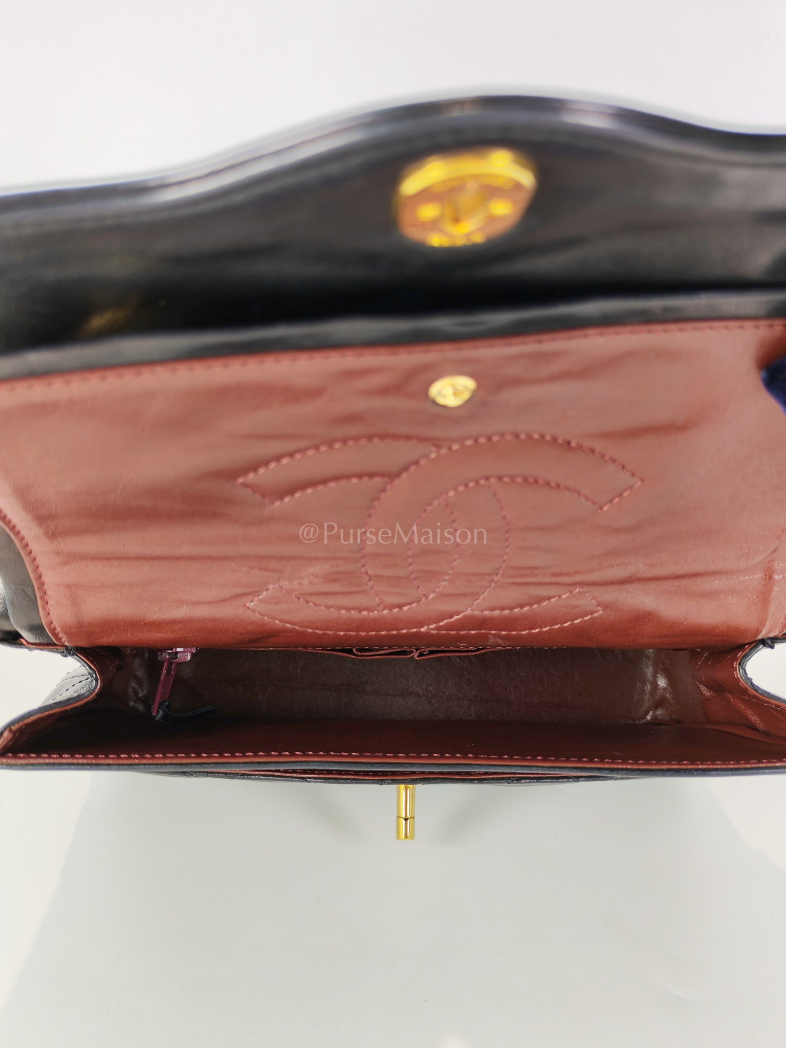 Vintage Double Flap in Black Quilted Lambskin Leather & Mixed Hardware Series 1 | Purse Maison Luxury Bags Shop