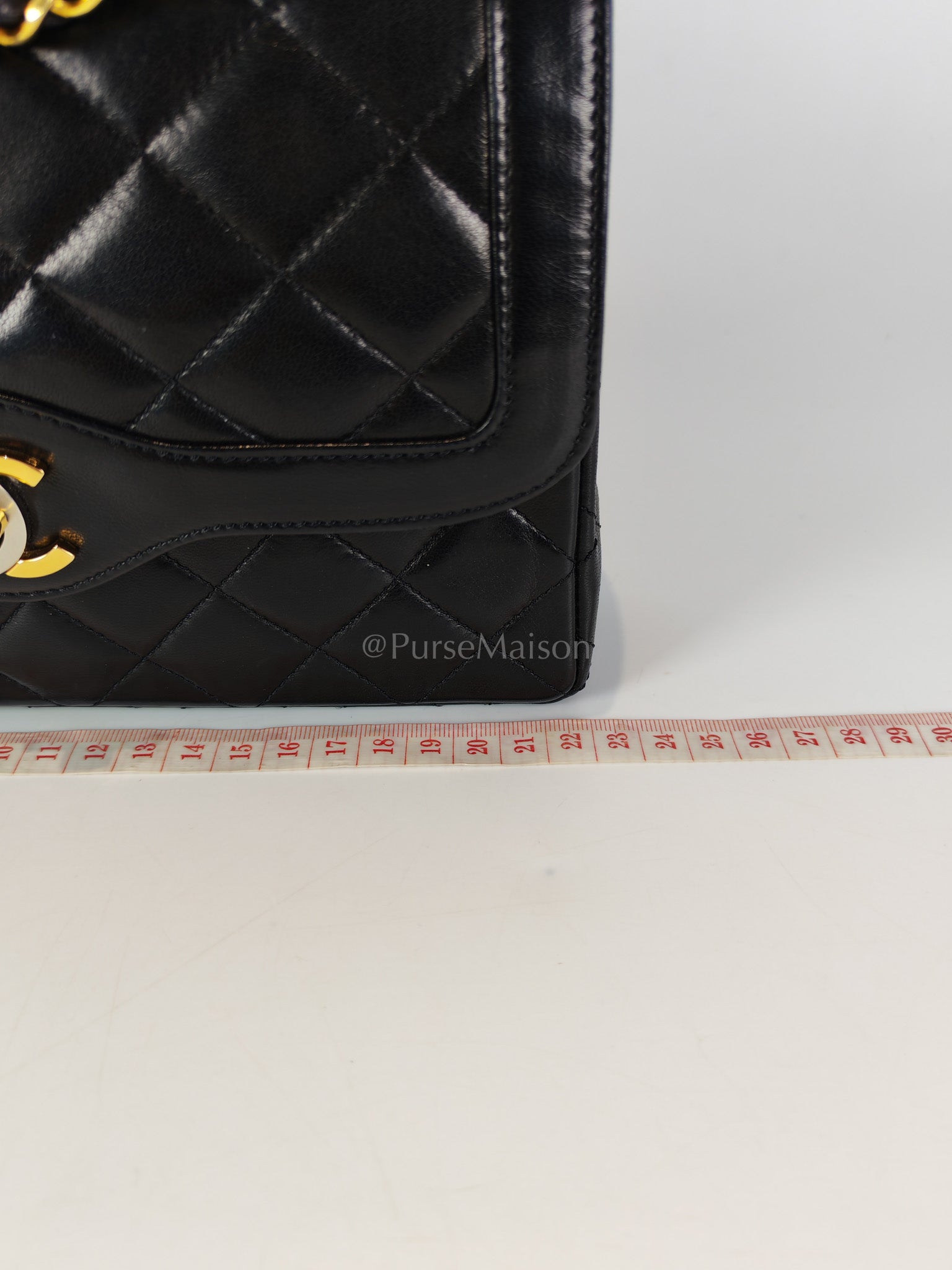 Vintage Double Flap in Black Quilted Lambskin Leather & Mixed Hardware Series 1 | Purse Maison Luxury Bags Shop