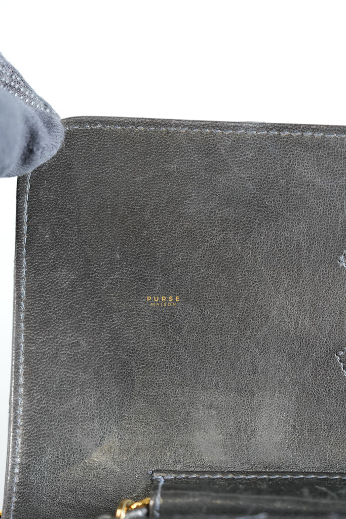 Vintage Flap Bag Black Lambskin Leather and 24k Gold Hardware Series 5 | Purse Maison Luxury Bags Shop