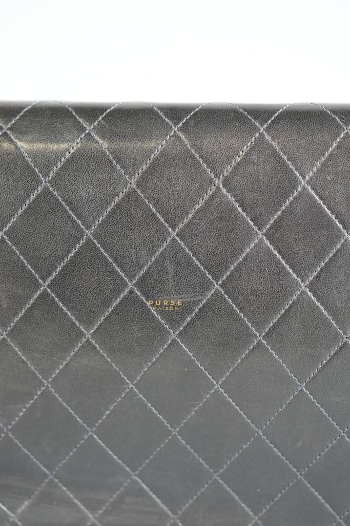 Vintage Flap Bag Black Lambskin Leather and 24k Gold Hardware Series 5 | Purse Maison Luxury Bags Shop