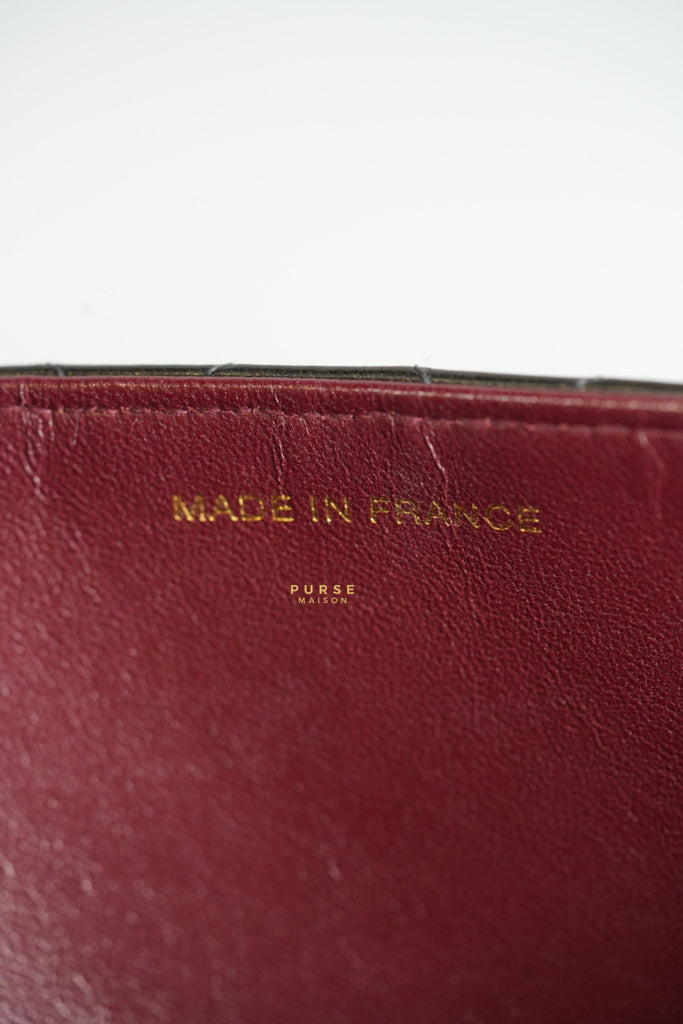 Vintage Flap Bag Black Lambskin Leather and 24k Gold Hardware Series 5 | Purse Maison Luxury Bags Shop