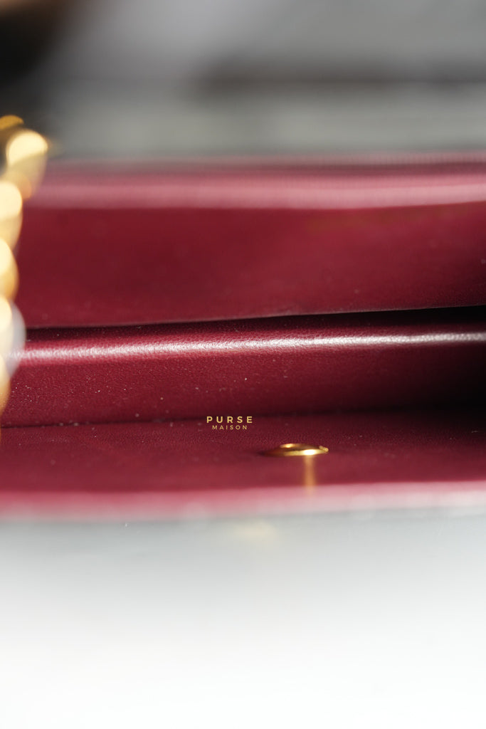 Vintage Flap Bag Black Lambskin Leather and 24k Gold Hardware Series 5 | Purse Maison Luxury Bags Shop