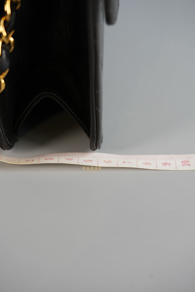 Vintage Flap Bag Black Lambskin Leather and 24k Gold Hardware Series 5 | Purse Maison Luxury Bags Shop