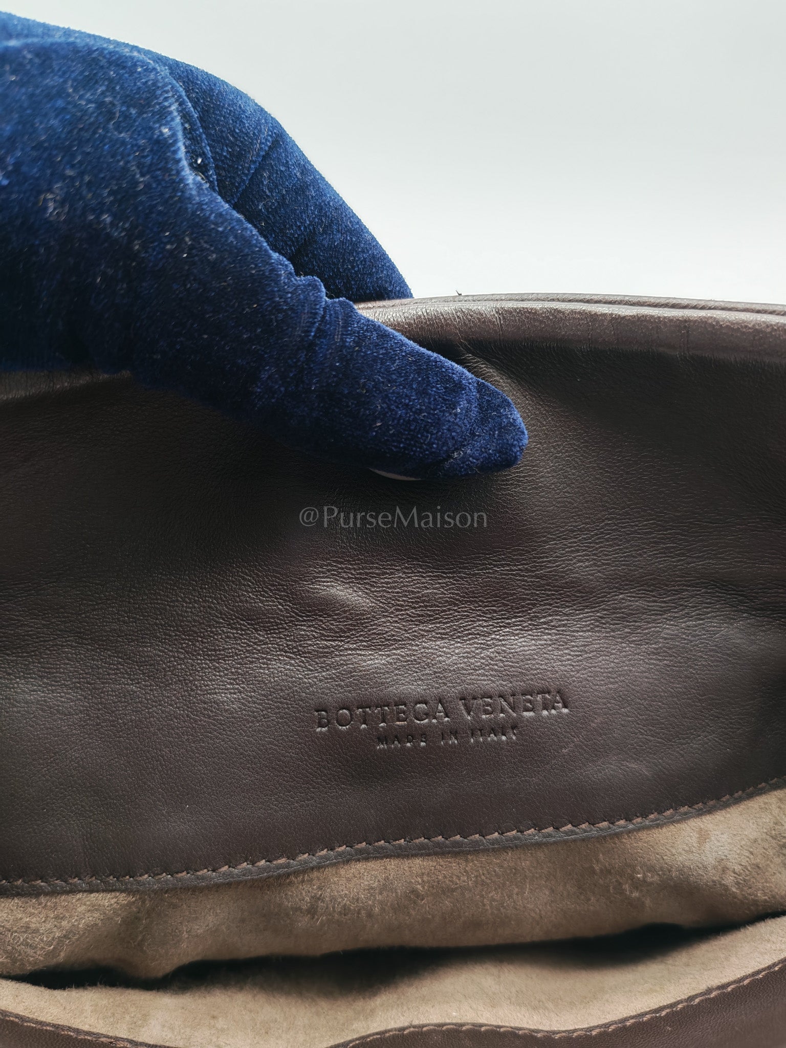 Vintage Intrecciatio Fondant/Dark Brown Nappa Leather Sling Bag | Purse Maison Luxury Bags Shop