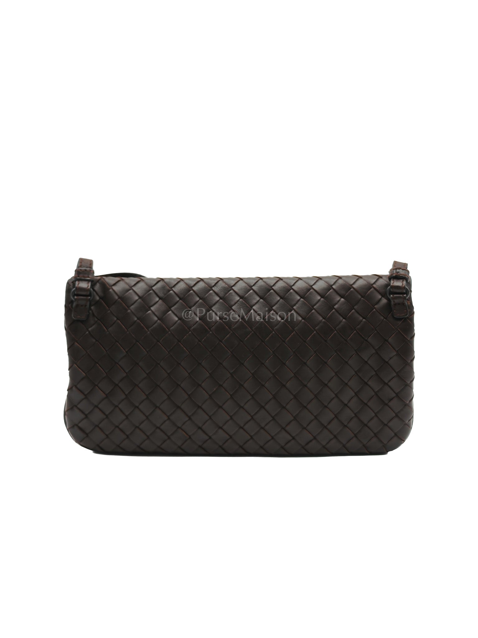 Vintage Intrecciatio Fondant/Dark Brown Nappa Leather Sling Bag | Purse Maison Luxury Bags Shop