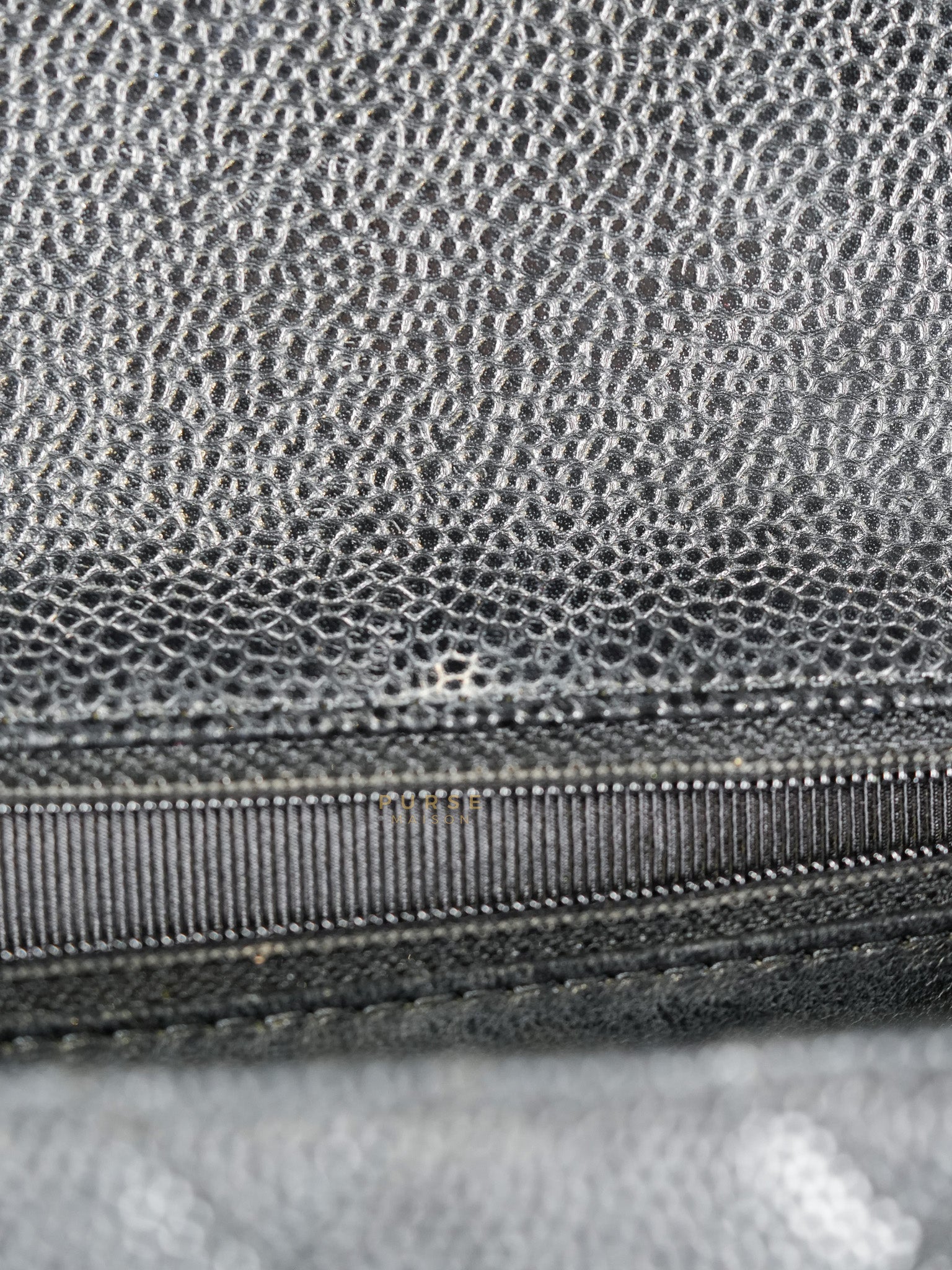 Vintage Classic Top Handle Bag Maxi in Black Quilted Caviar Leather Series 8 | Purse Maison Luxury Bags Shop