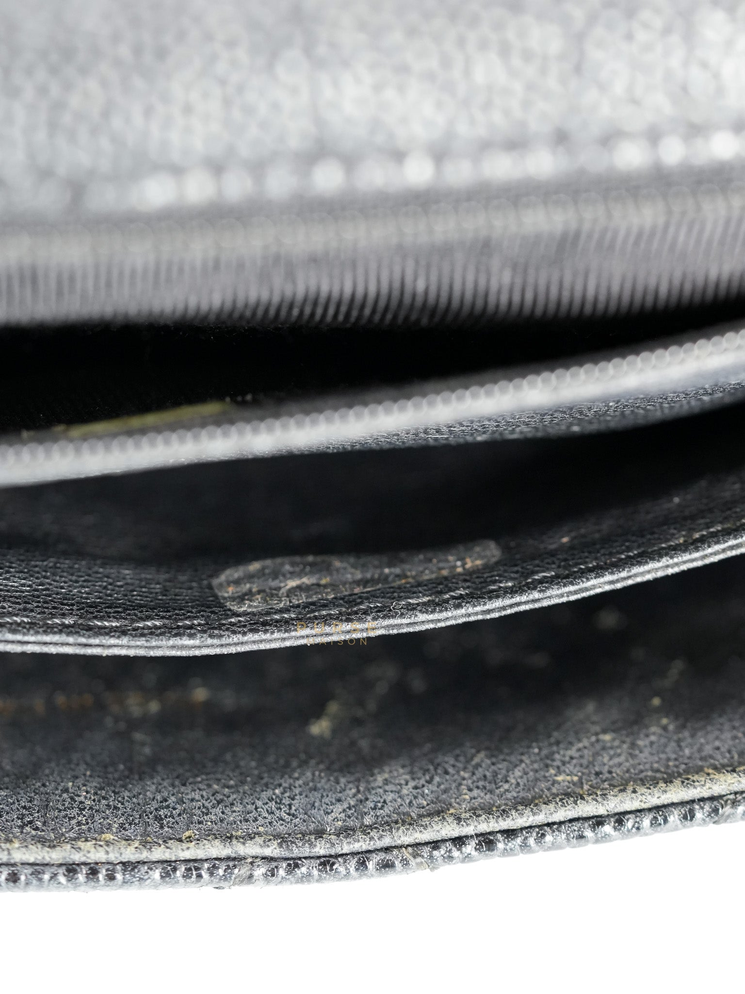 Vintage Classic Top Handle Bag Maxi in Black Quilted Caviar Leather Series 8 | Purse Maison Luxury Bags Shop