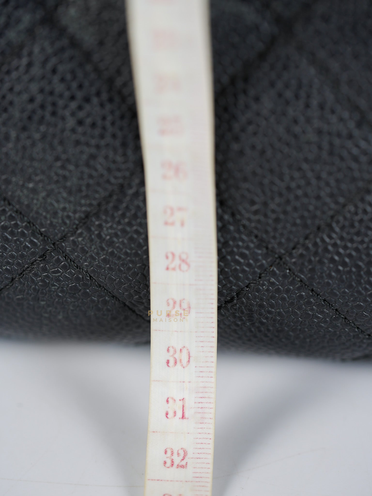 Vintage Classic Top Handle Bag Maxi in Black Quilted Caviar Leather Series 8 | Purse Maison Luxury Bags Shop