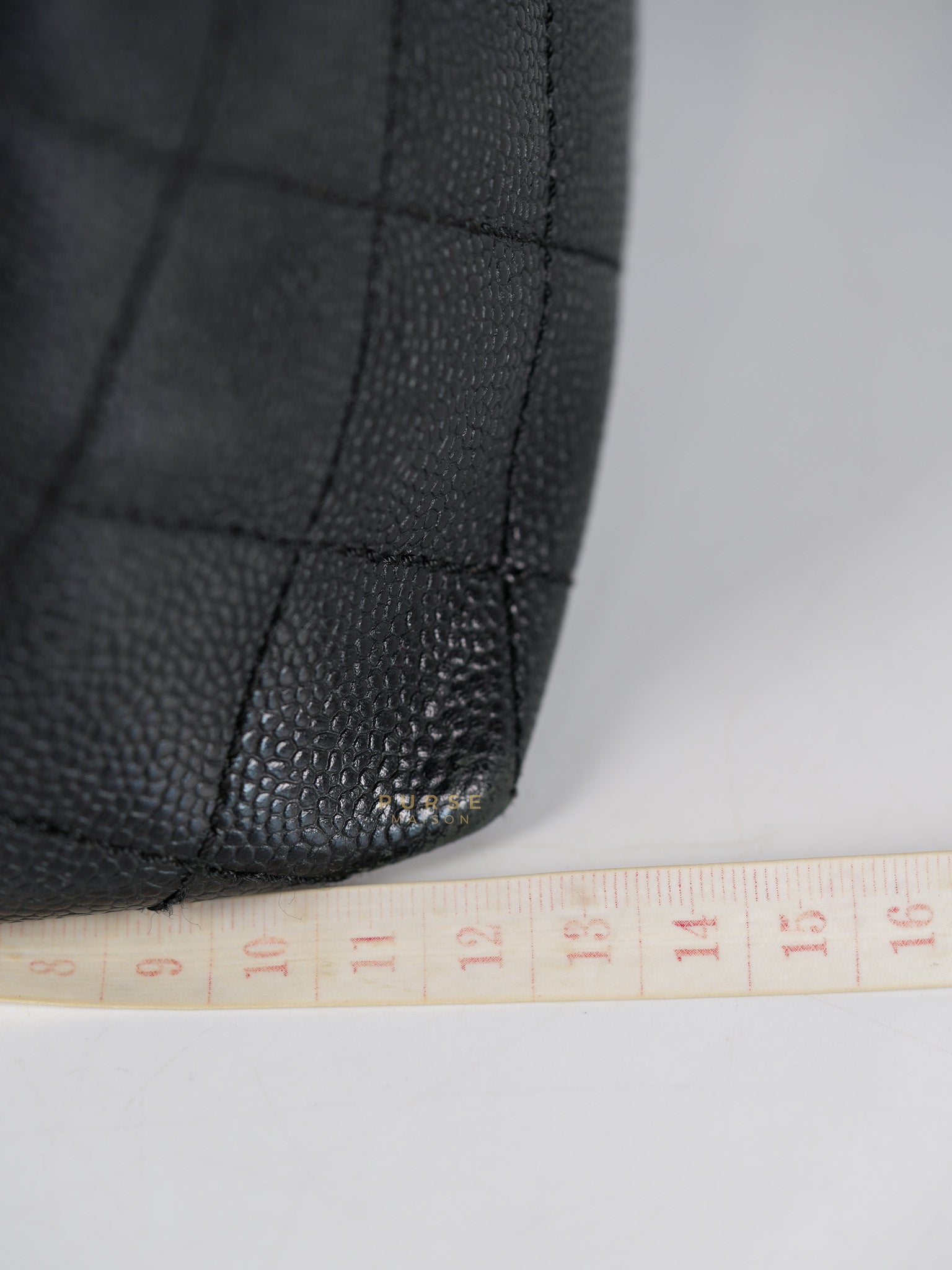 Vintage Classic Top Handle Bag Maxi in Black Quilted Caviar Leather Series 8 | Purse Maison Luxury Bags Shop