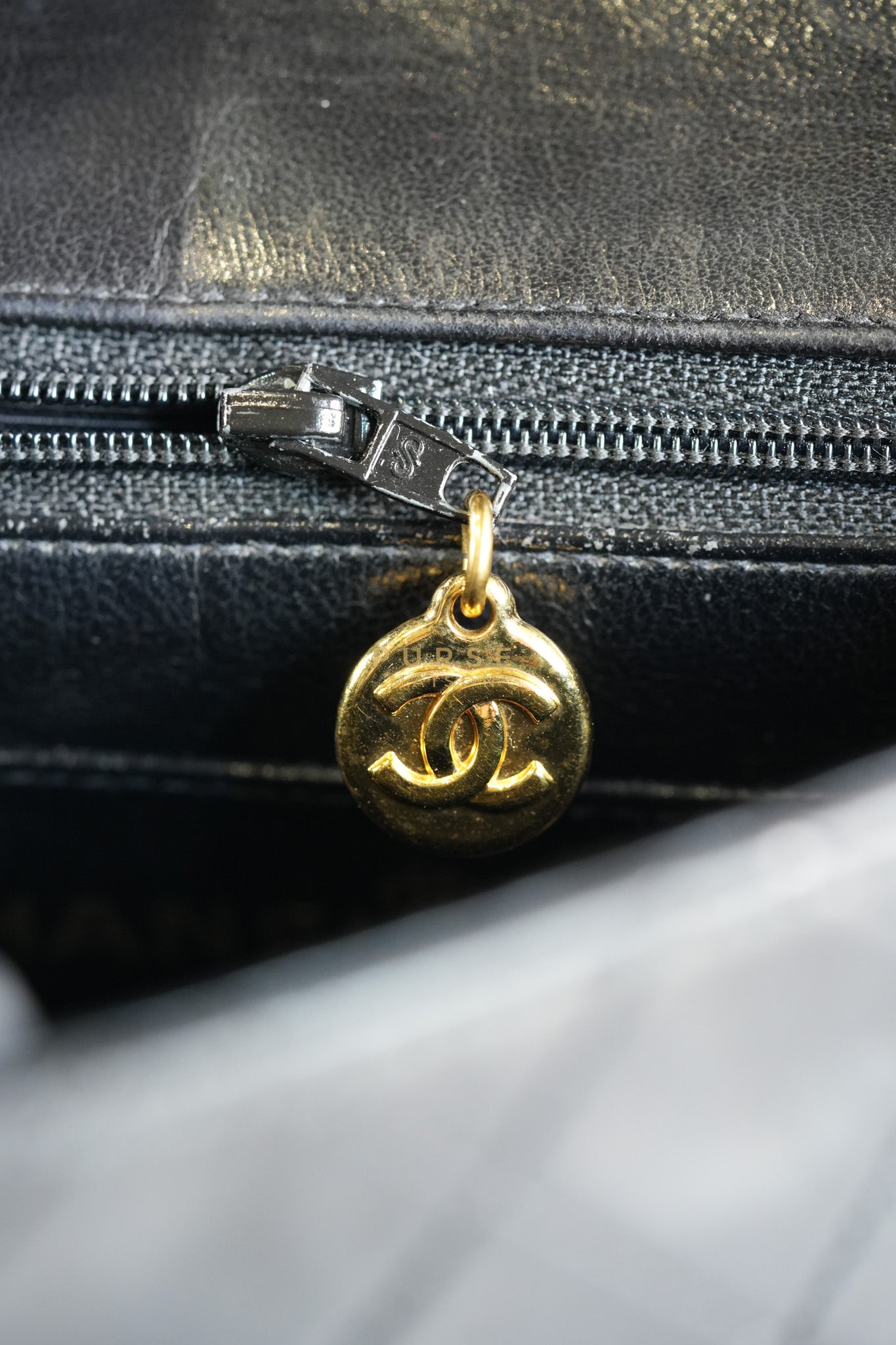 Vintage Mini Square Flap Bag in Black Quilted Lambskin Leather & Gold Hardware Series 4 | Purse Maison Luxury Bags Shop