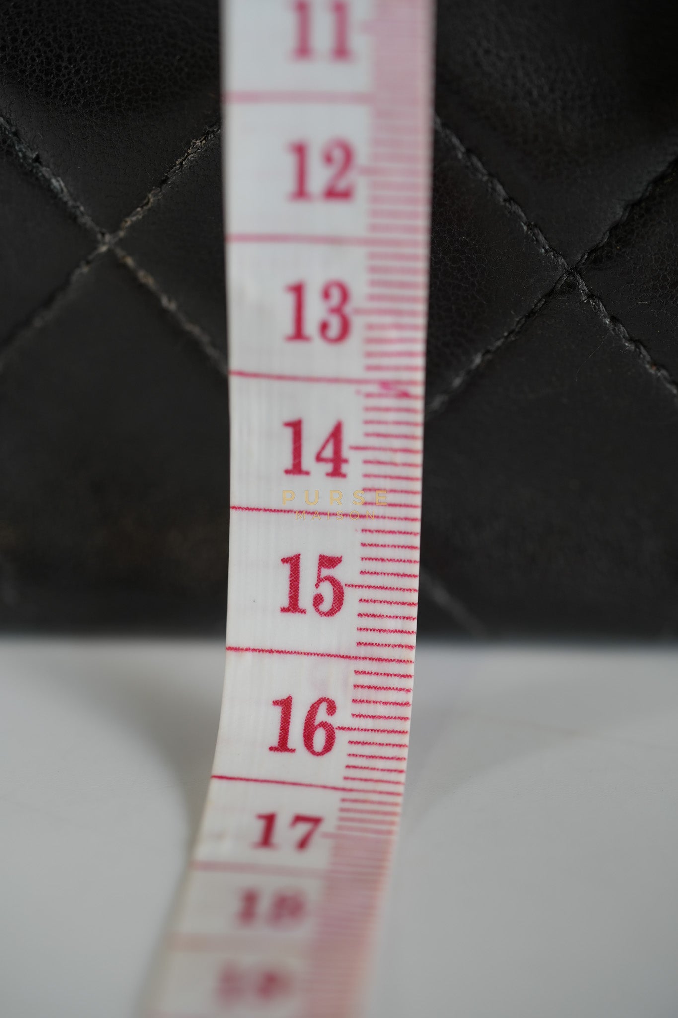 Vintage Mini Square Flap Bag in Black Quilted Lambskin Leather & Gold Hardware Series 4 | Purse Maison Luxury Bags Shop