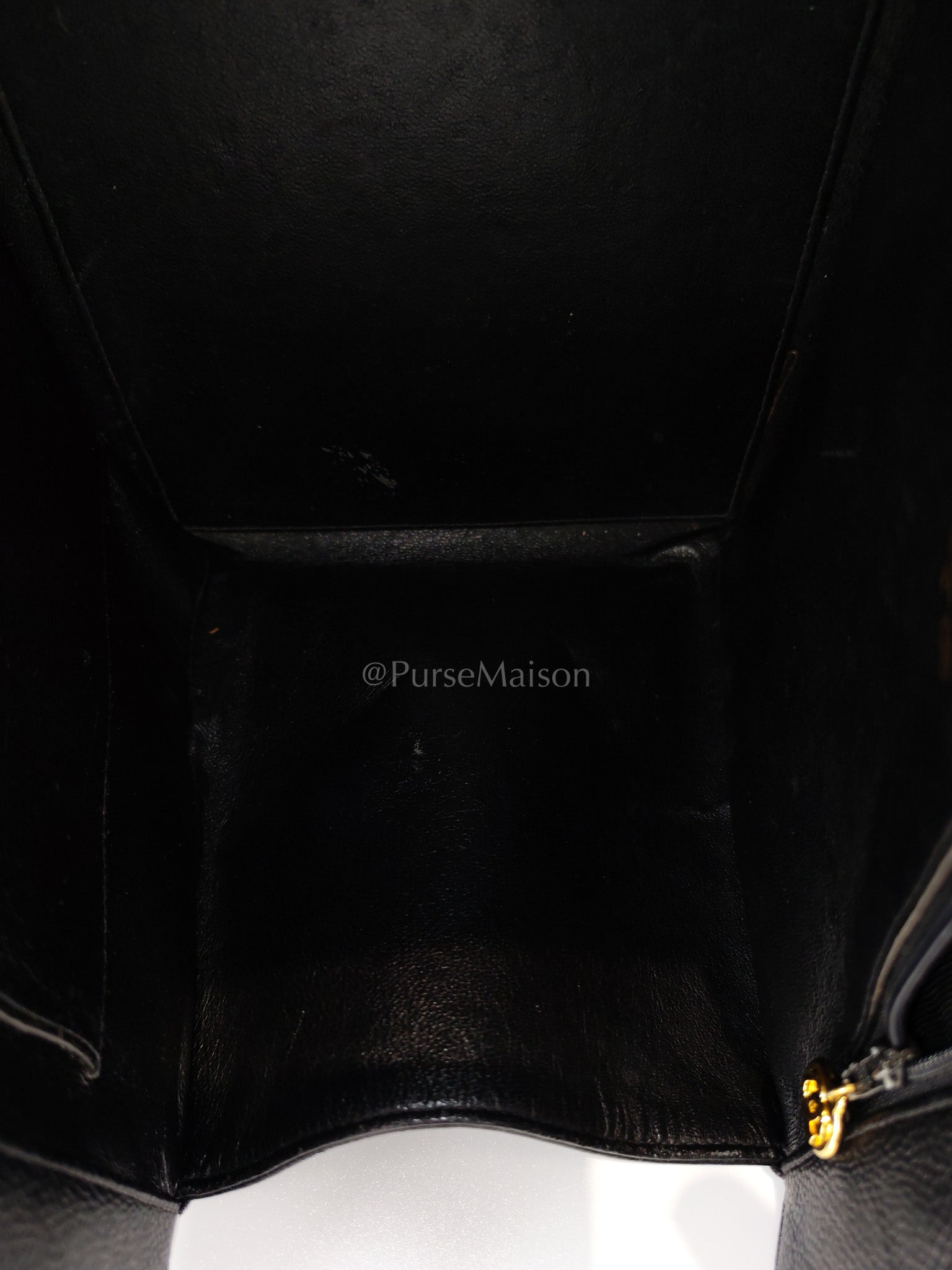 Vintage Tote Bag in Black Quilted Caviar Leather and Gold Hardware Series 4 | Purse Maison Luxury Bags Shop