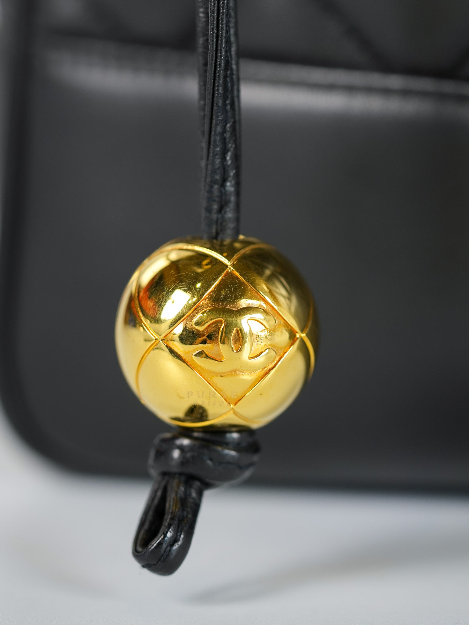 Vintage Tote Bag Medium in Black Quilted Lambskin Leather Series 25 | Purse Maison Luxury Bags Shop