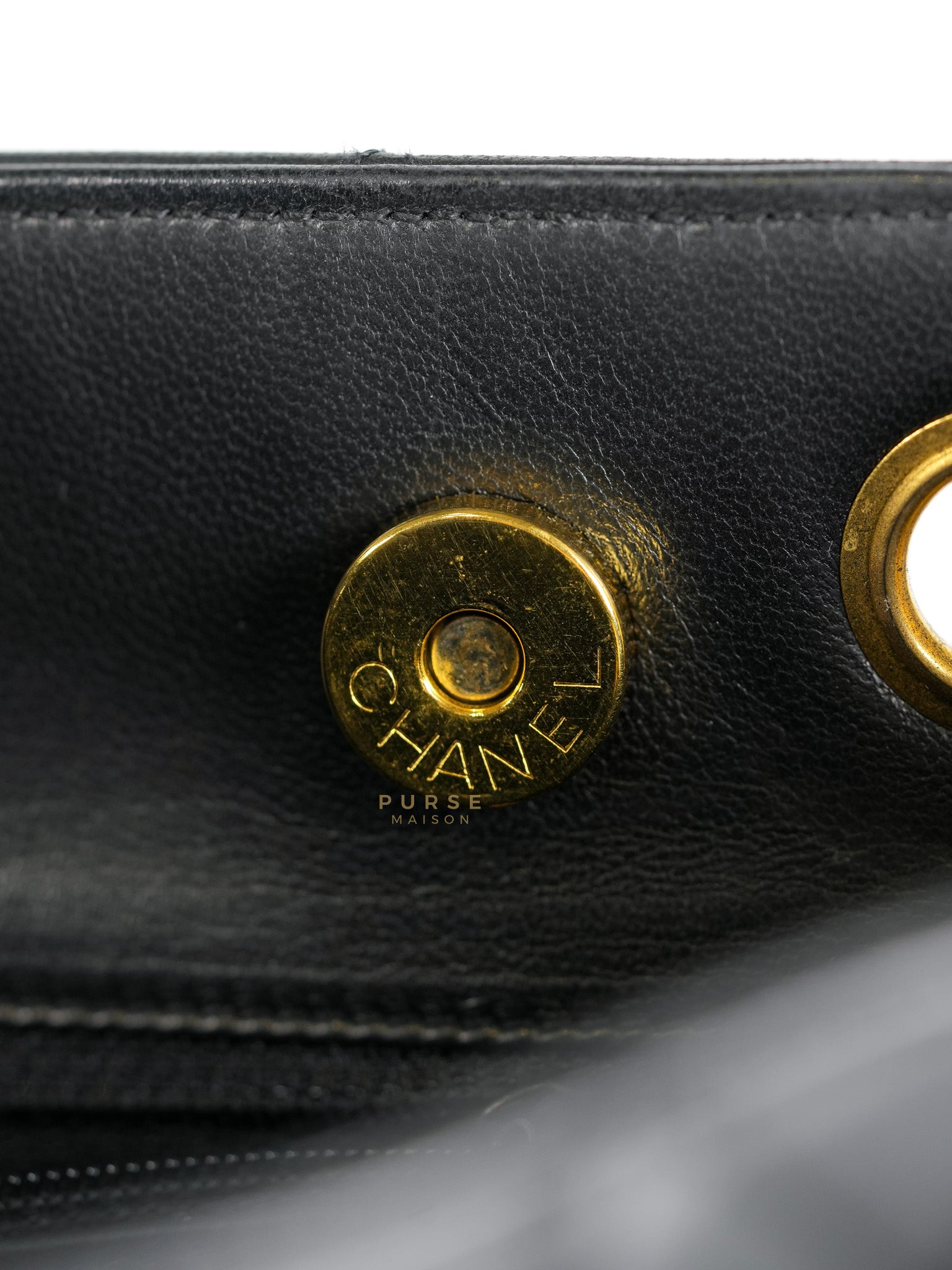 Vintage Tote Bag Medium in Black Quilted Lambskin Leather Series 25 | Purse Maison Luxury Bags Shop